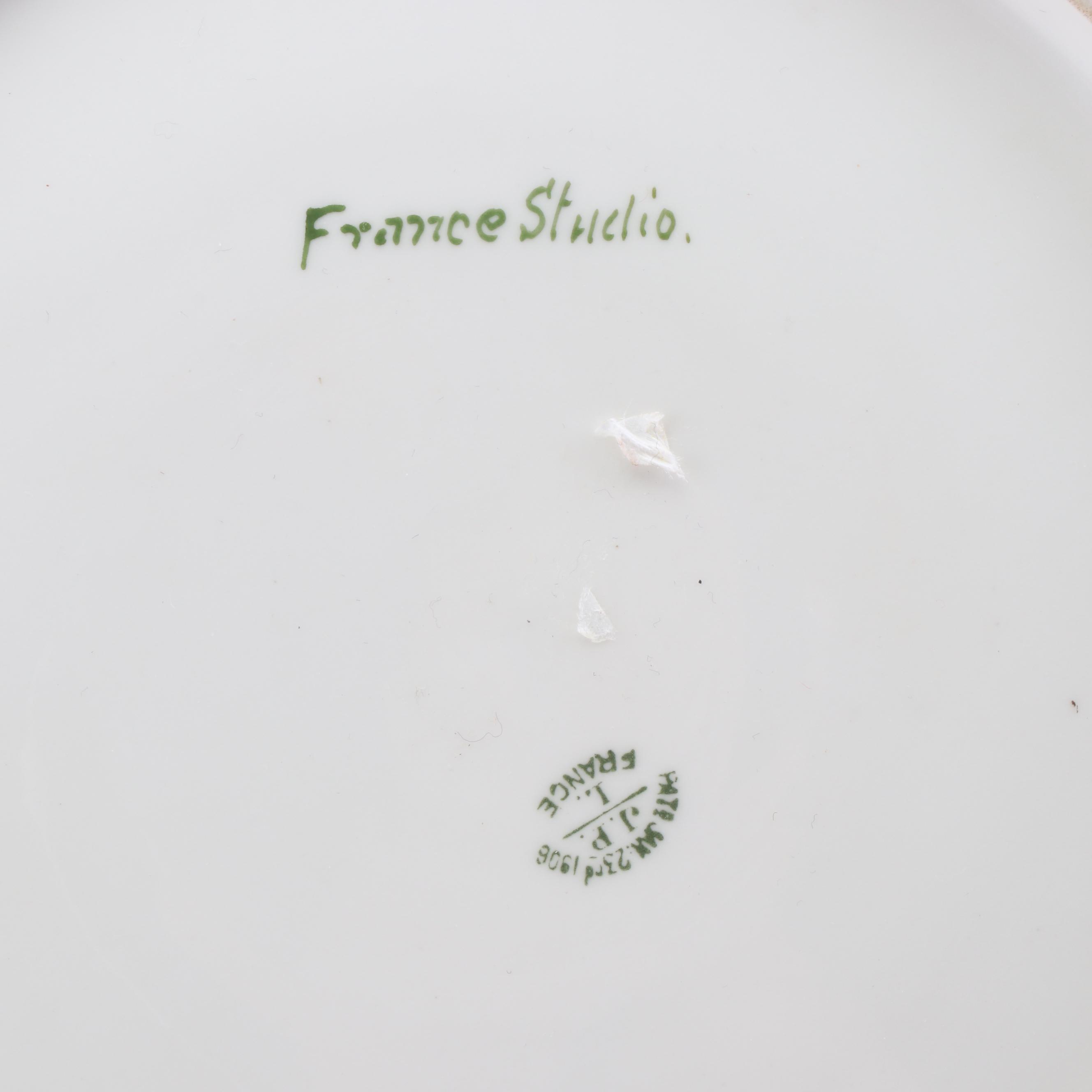 Jean Pouyat and Coiffe Limoges Porcelain Plates, Early 20th Century