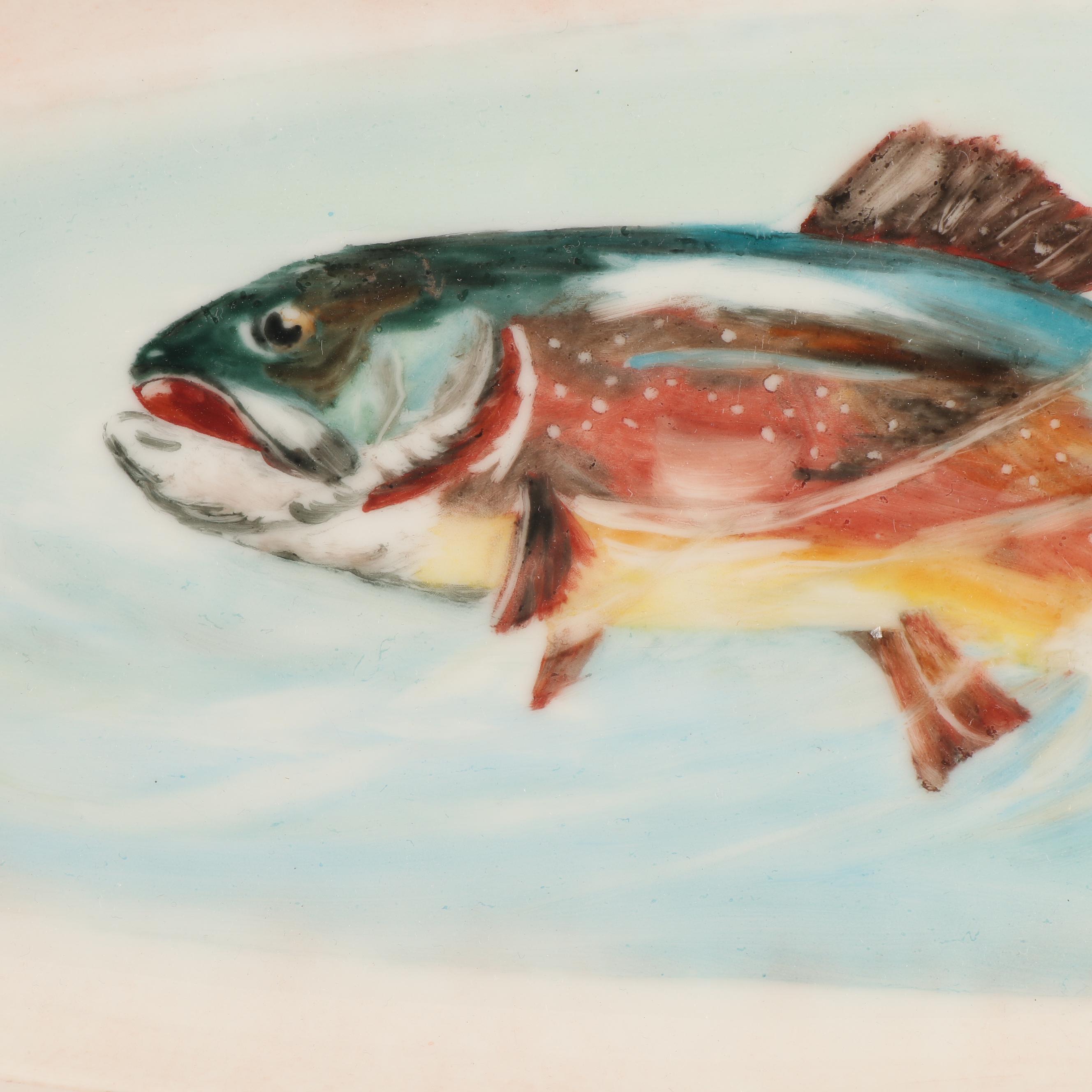 Haviland Hand Painted Porcelain Oval Fish Platter