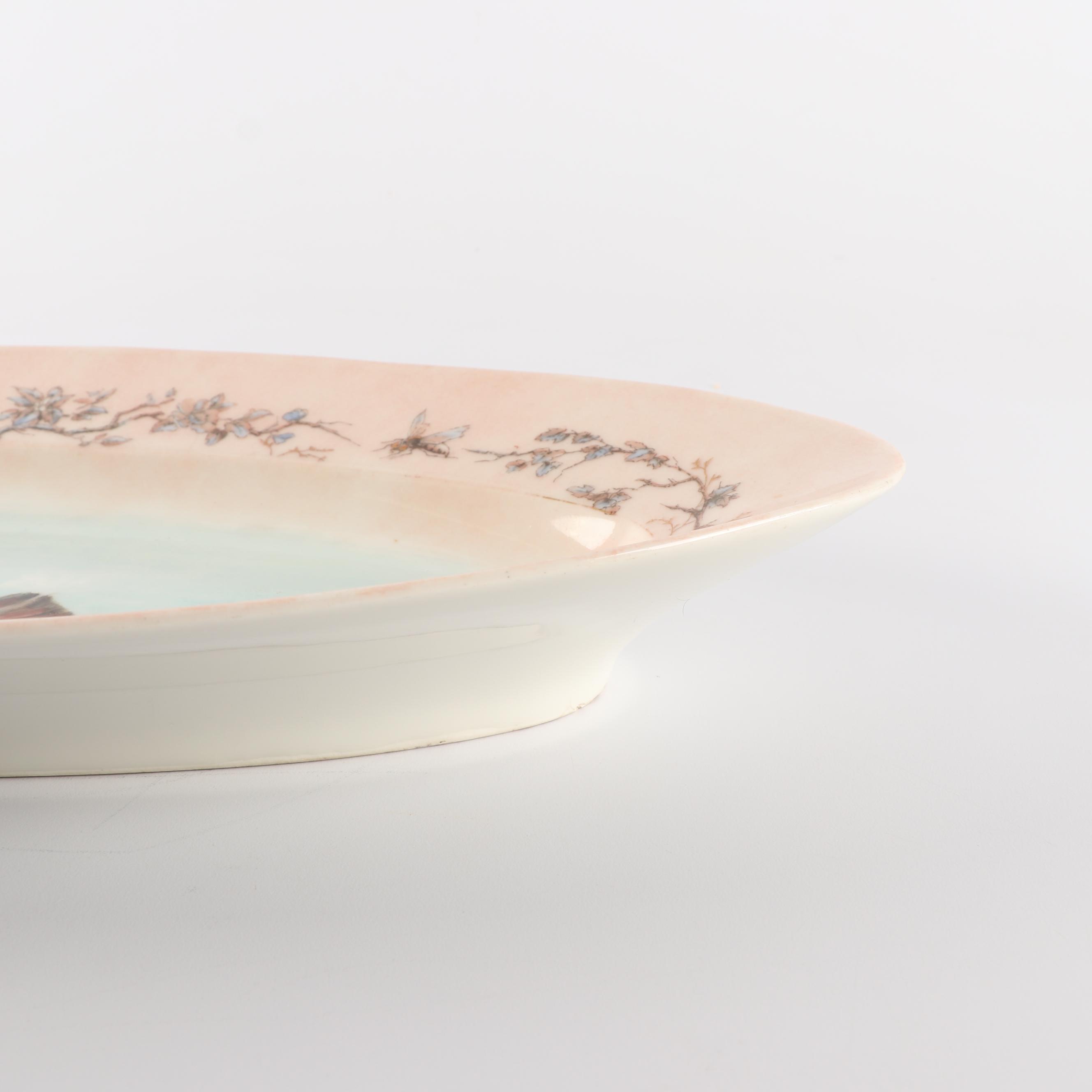Haviland Hand Painted Porcelain Oval Fish Platter