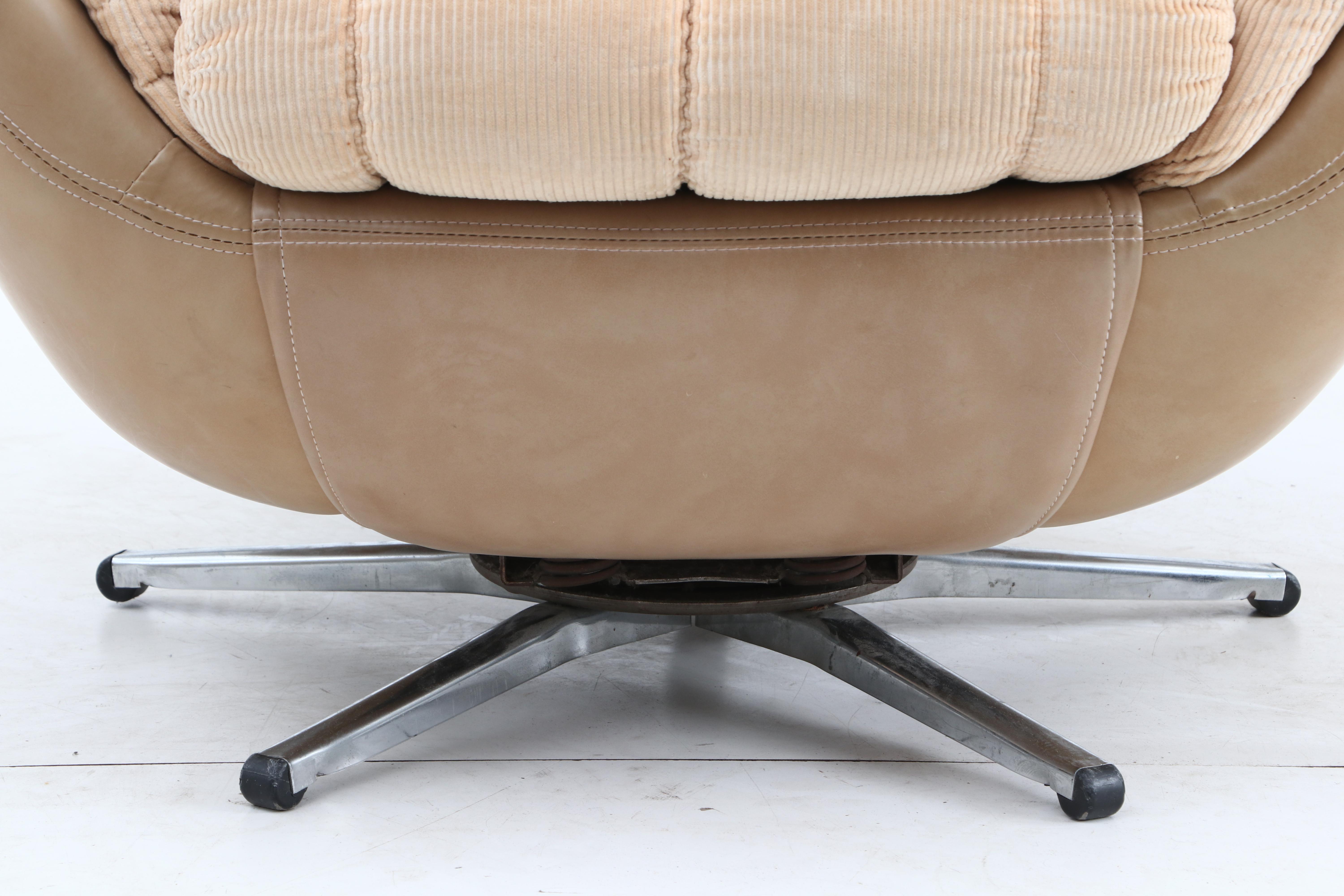 Modern Armchair and Ottoman by Carter Chair Corporation