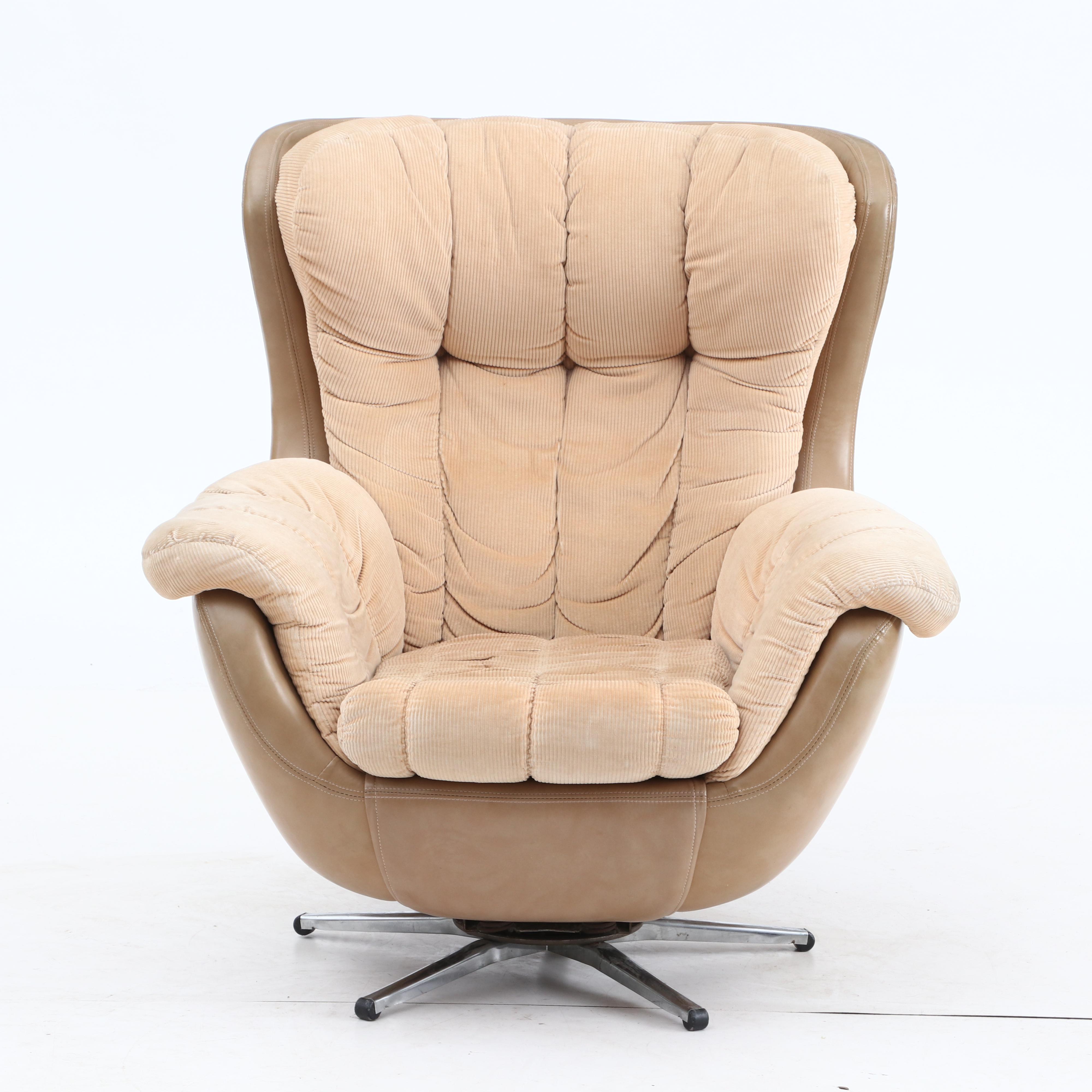 Modern Armchair and Ottoman by Carter Chair Corporation