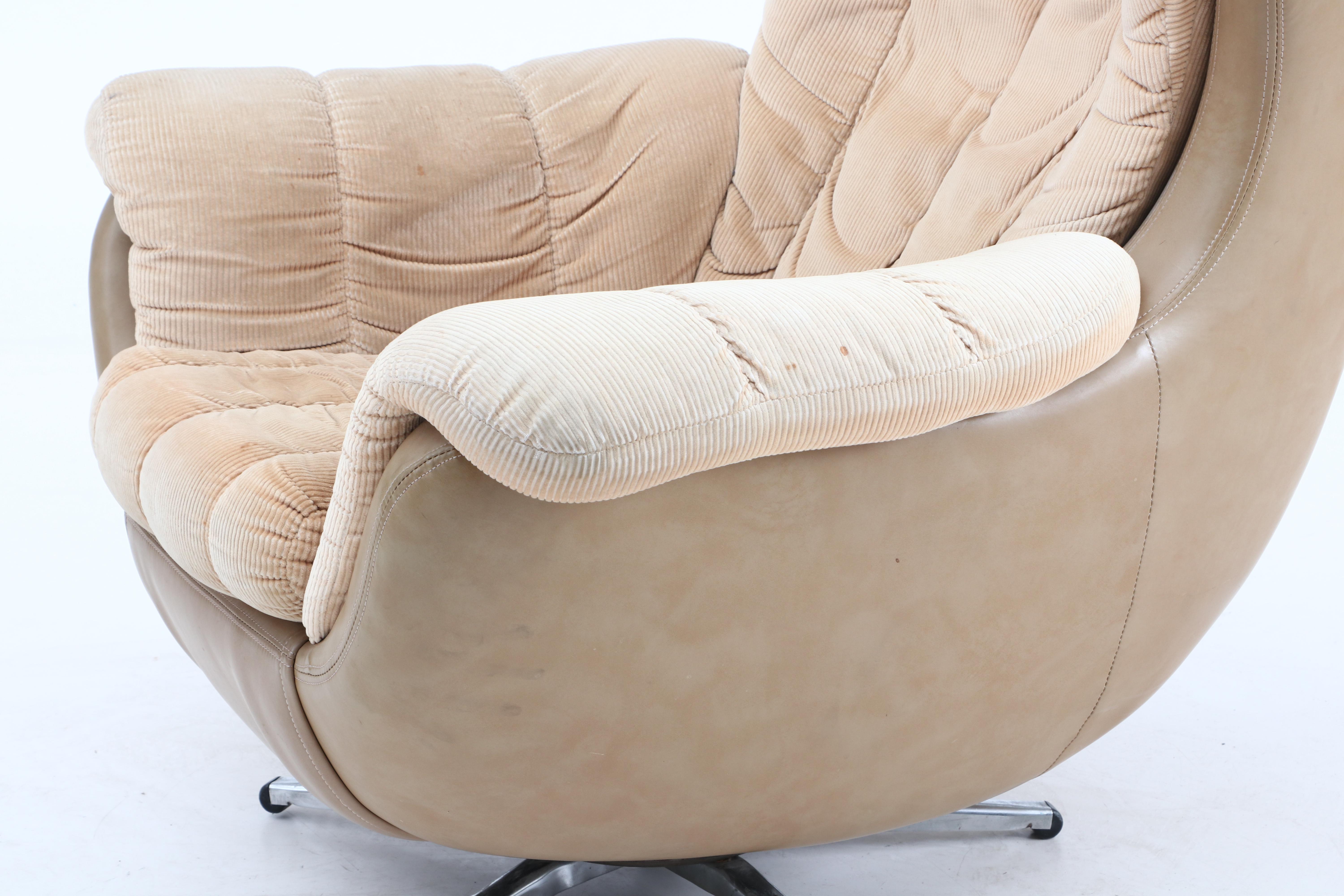 Modern Armchair and Ottoman by Carter Chair Corporation