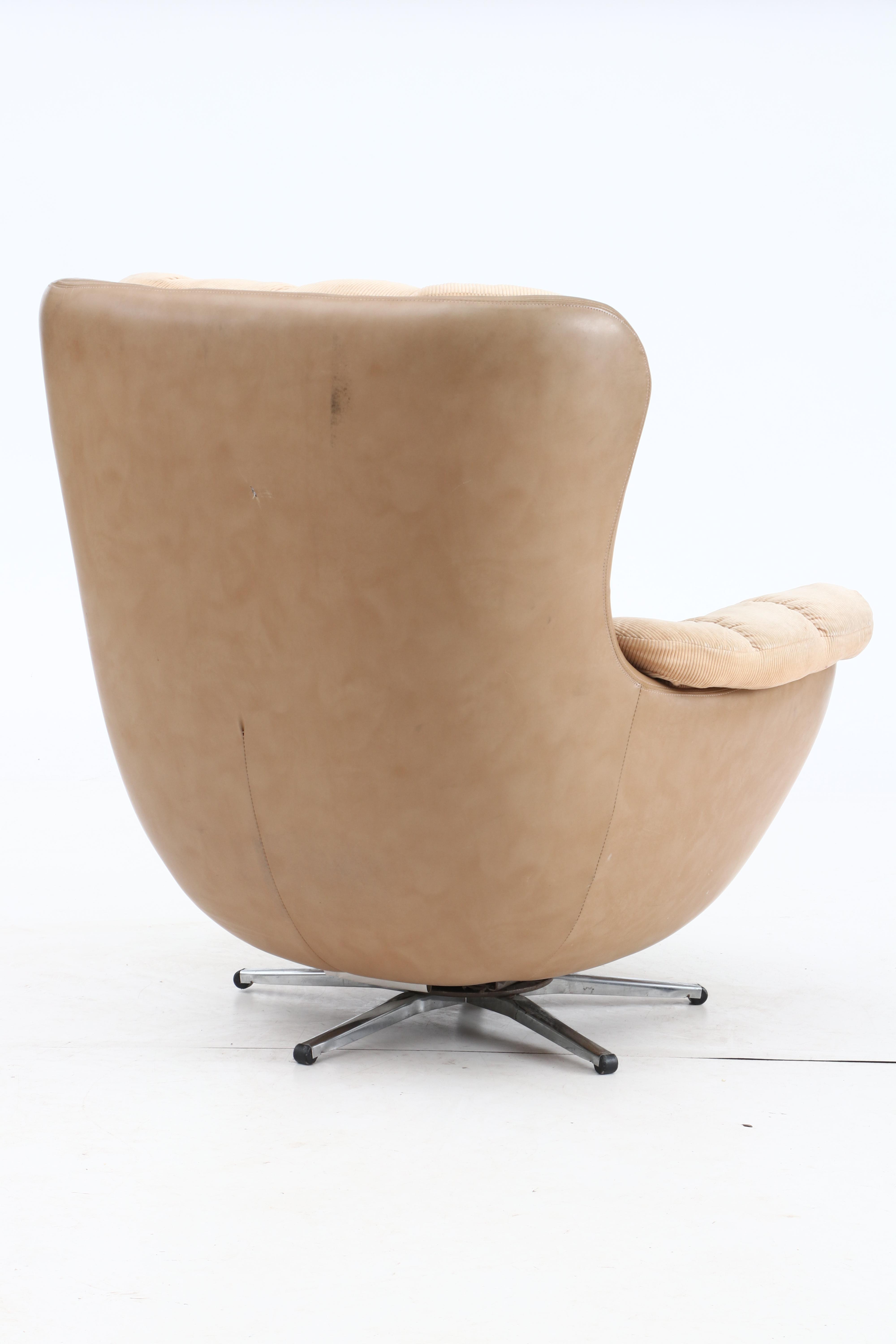 Modern Armchair and Ottoman by Carter Chair Corporation