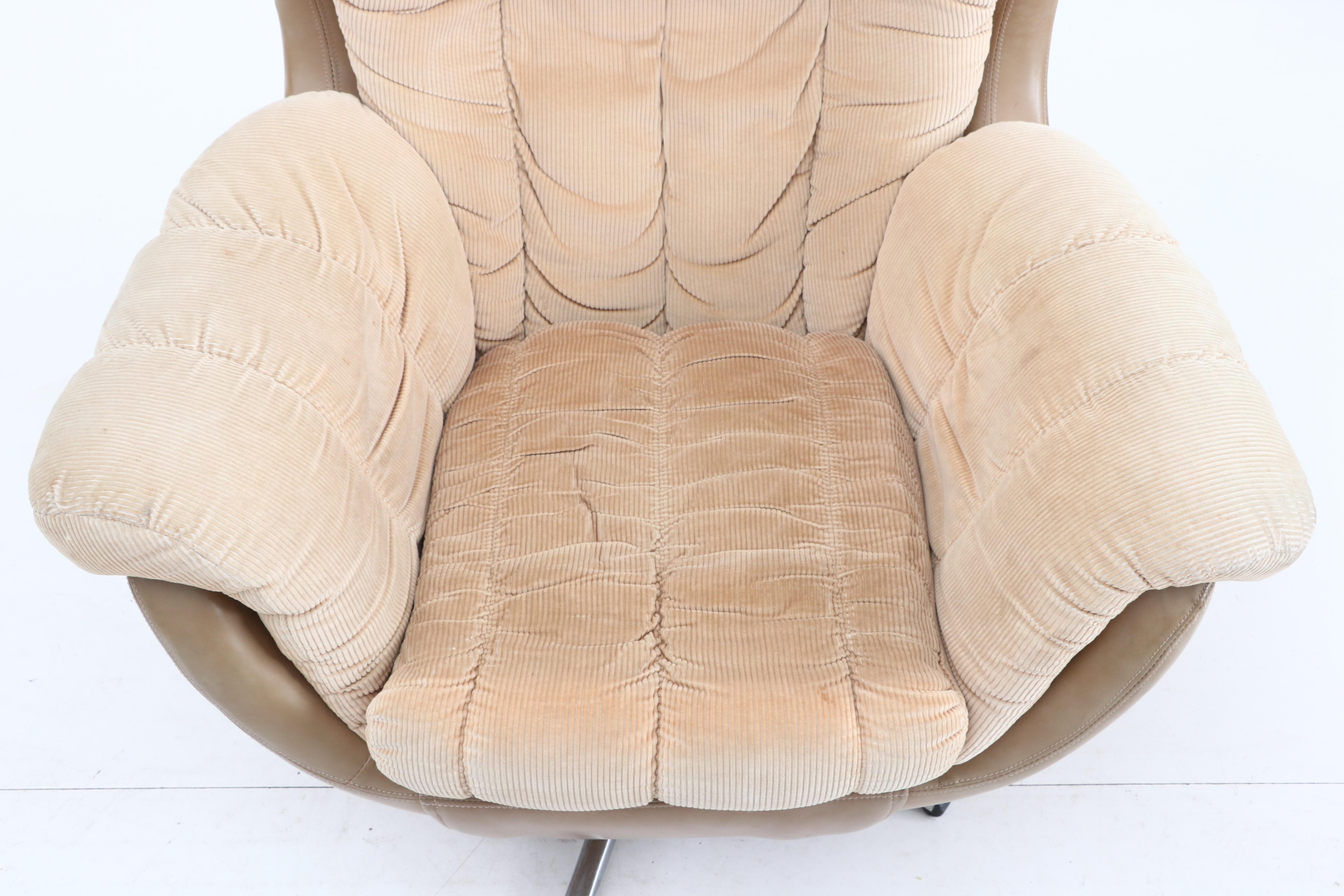 Modern Armchair and Ottoman by Carter Chair Corporation