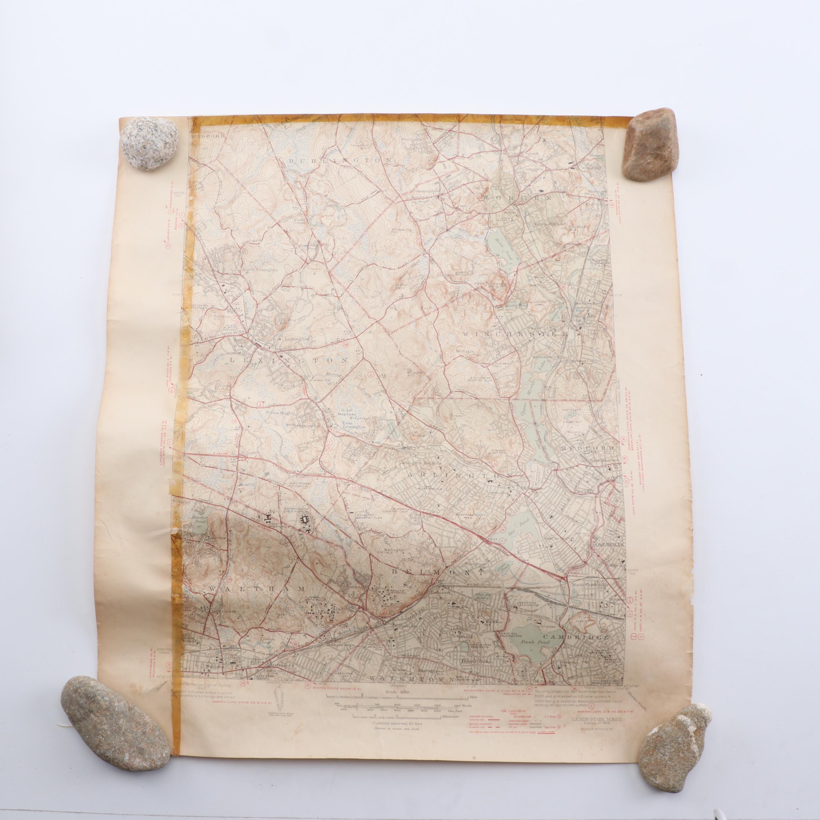 Massachusetts and New Hampshire Topographical Maps, 1940s