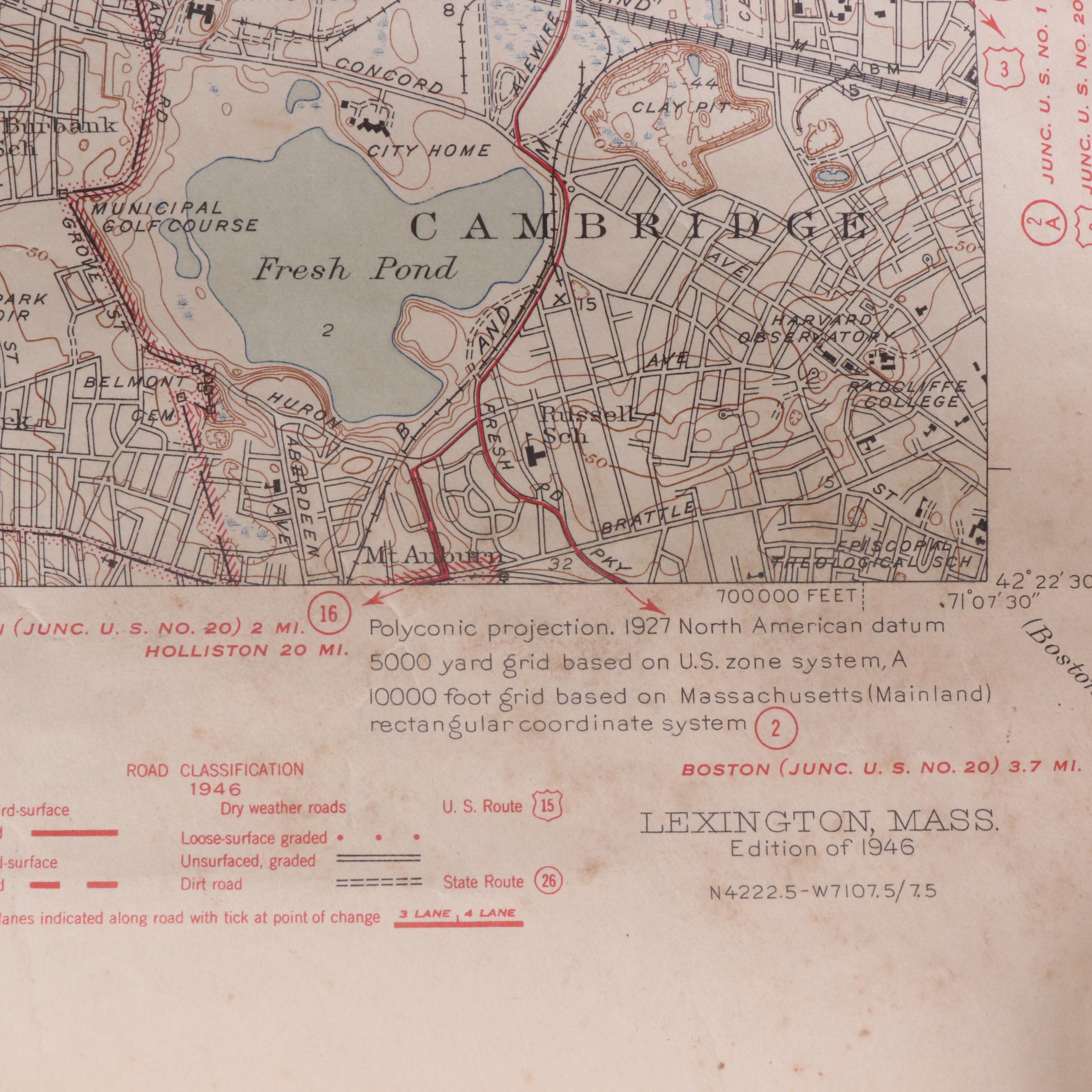 Massachusetts and New Hampshire Topographical Maps, 1940s