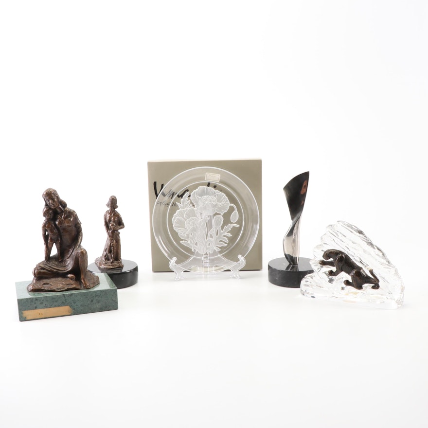 Vinardi Crystal Plate and Sculptures