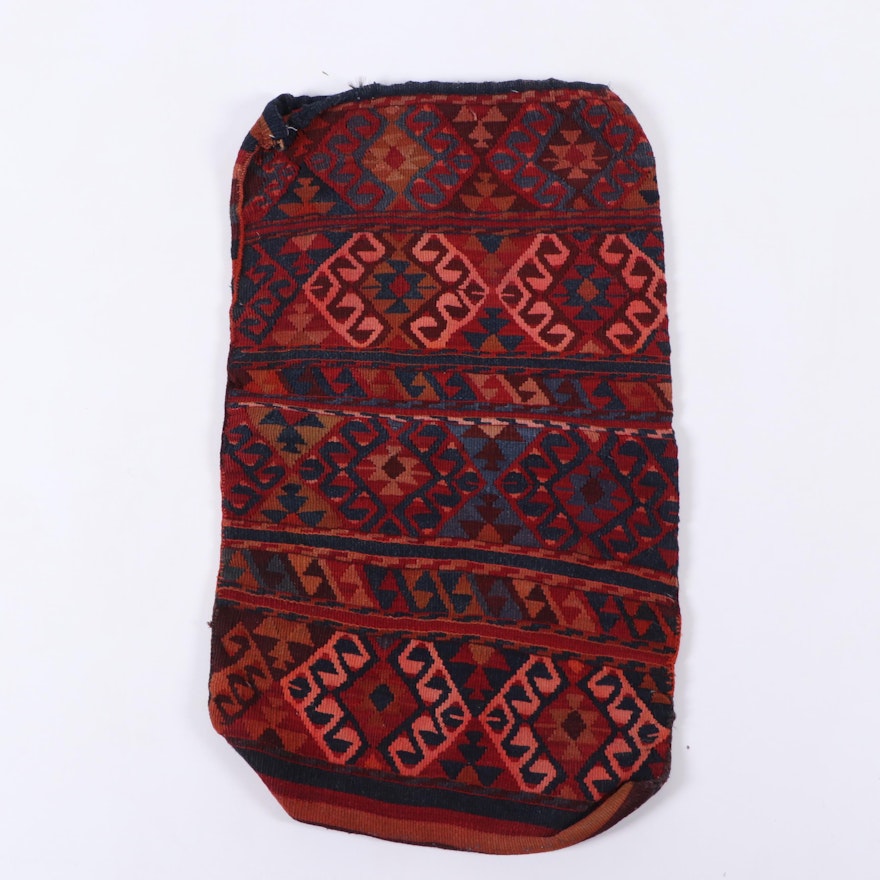 Handwoven Anatolian Wool Kilim Ala Çuval/Storage Bag