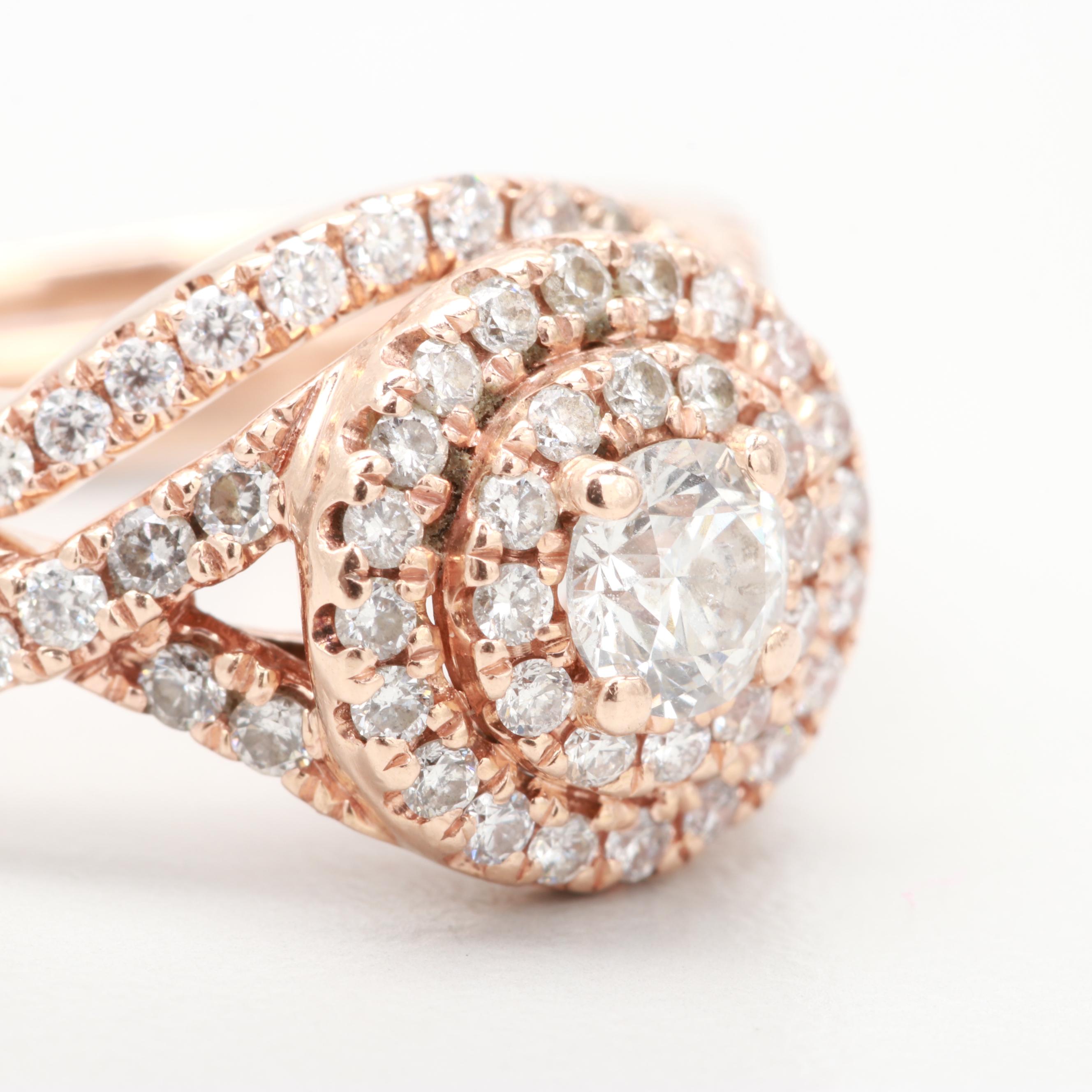 Neil Lane 14K Rose Gold Diamond Bridal Ring Set