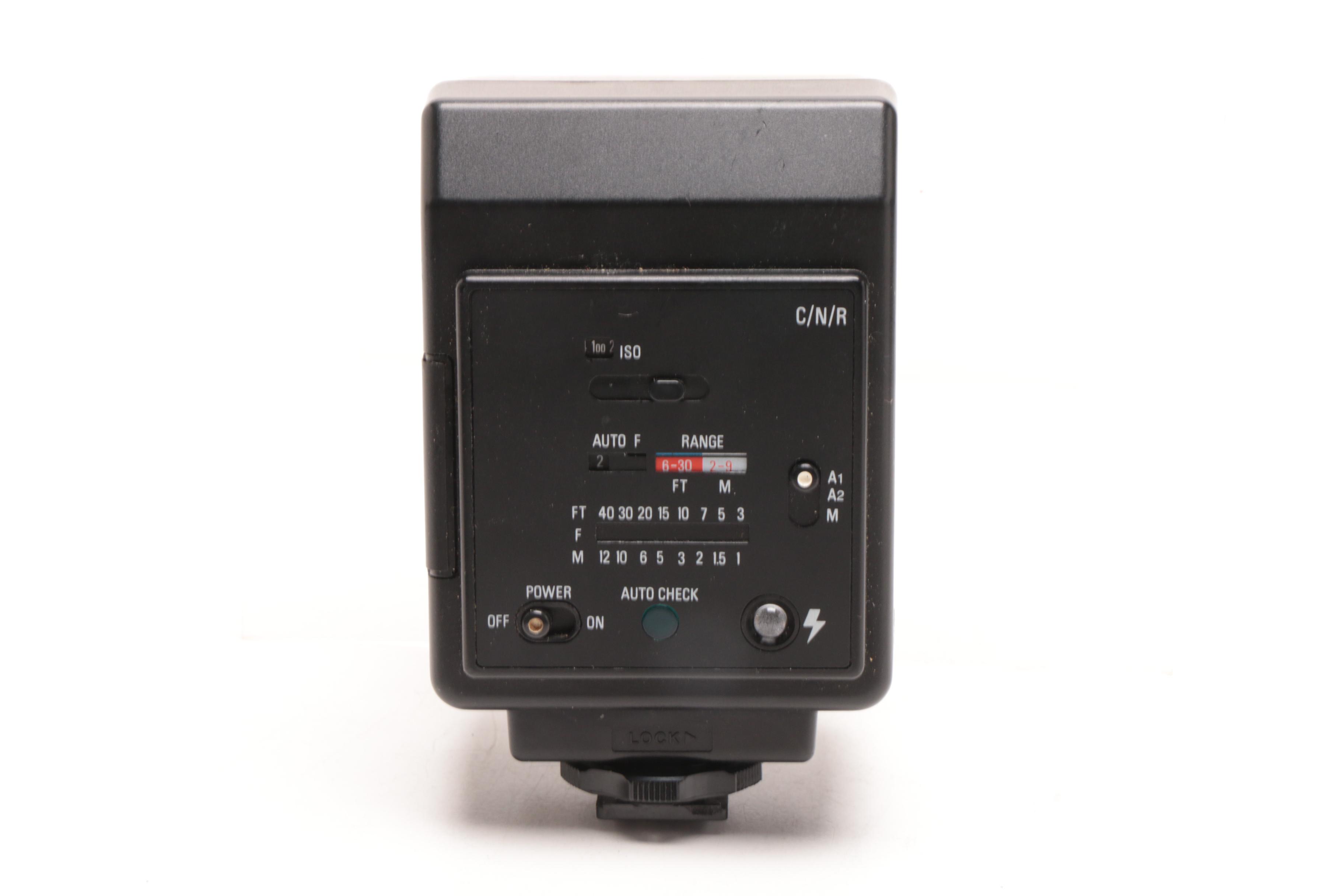 Ricoh KR-10 Super Camera with Vivitar 2600-D Flash and Case