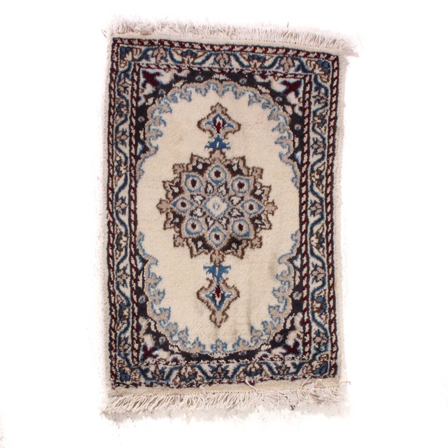 Hand-Knotted Persian Nain Rug