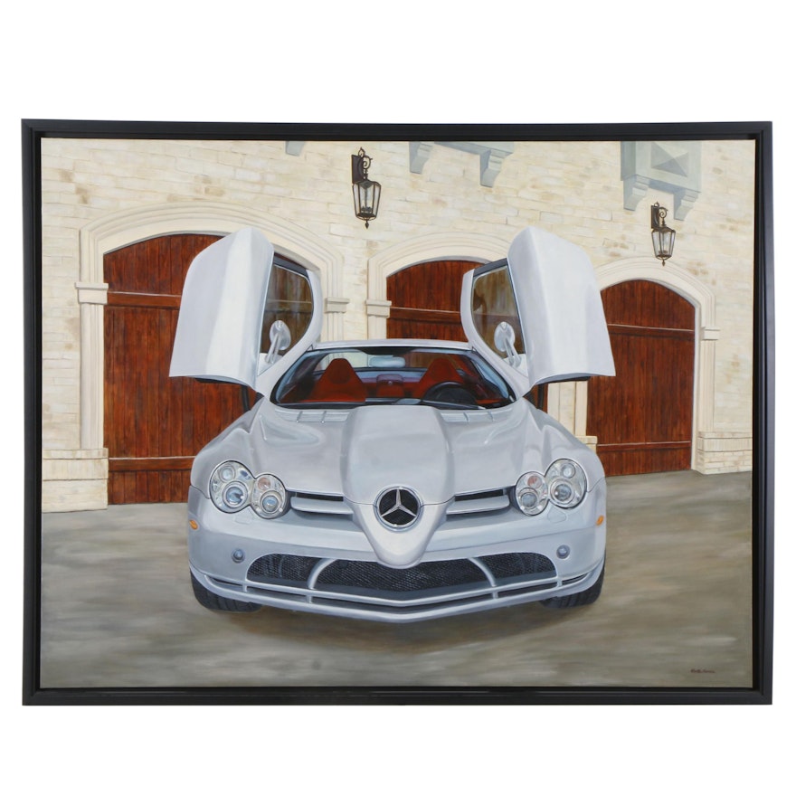 Loretta Puncer Mural-Sized Mercedes-Benz Portrait Oil Painting