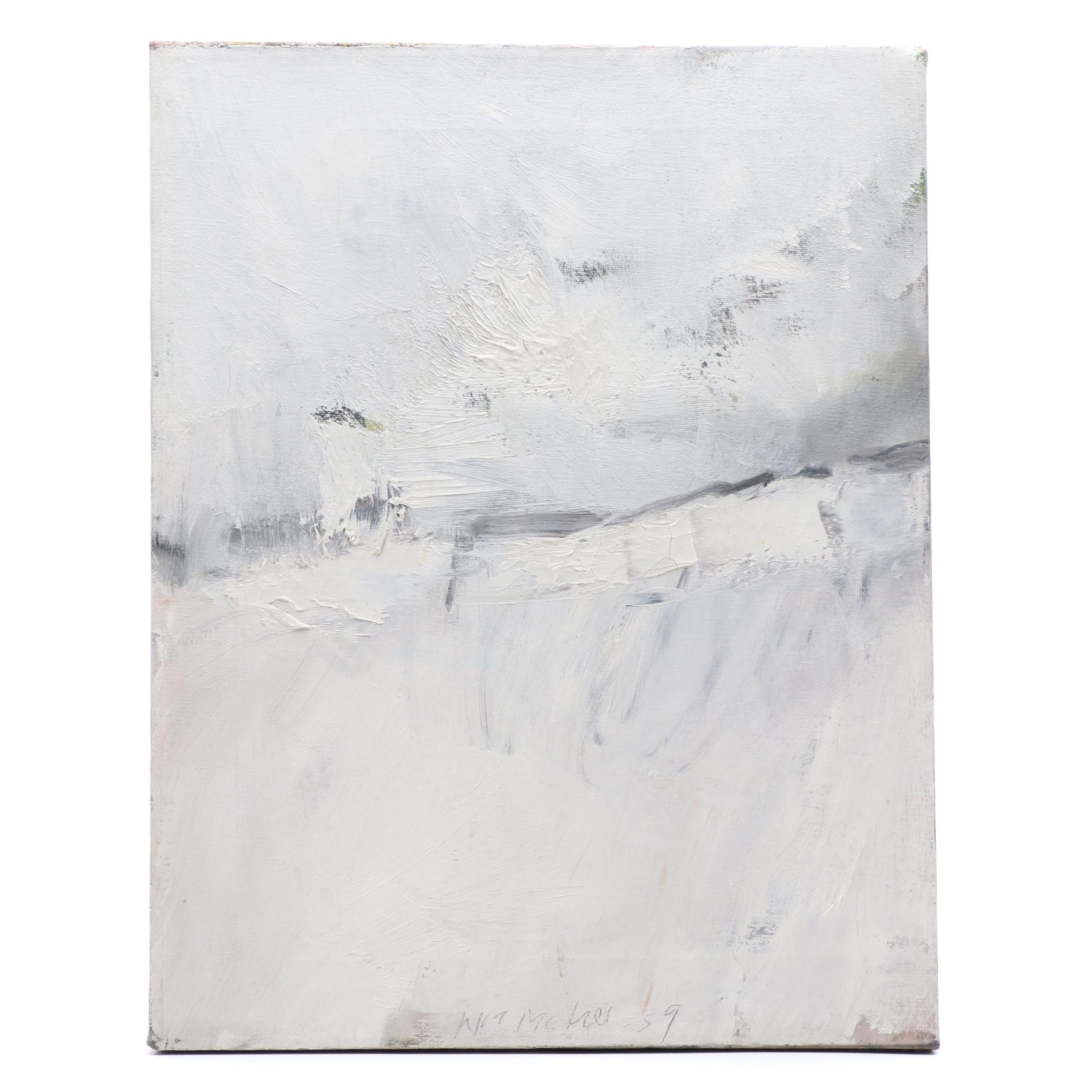 William Douglas McGee 1959 Oil Painting "White Divide"