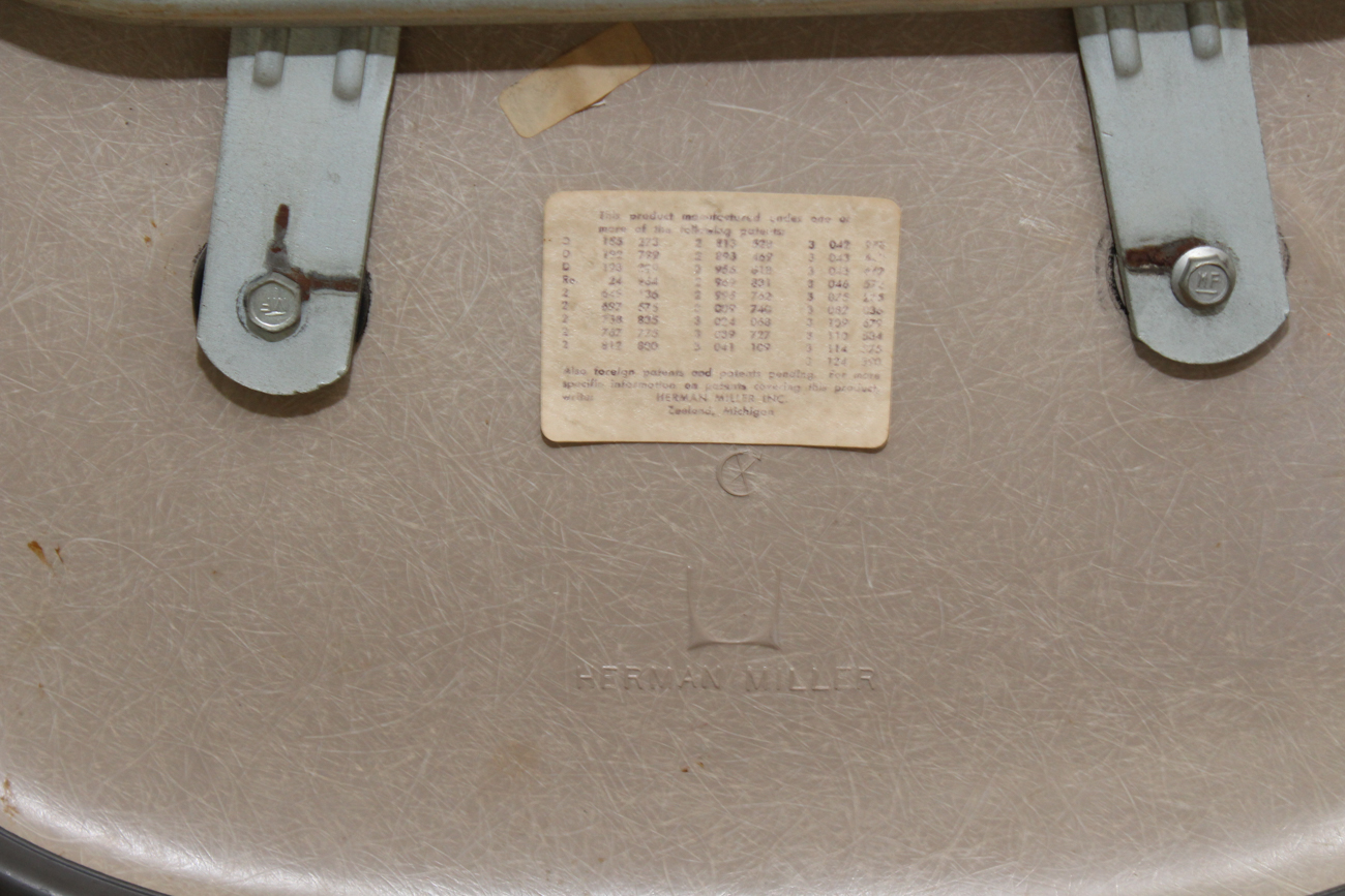 Pair of Mid Century Modern Herman Miller Molded Plastic Side Chairs