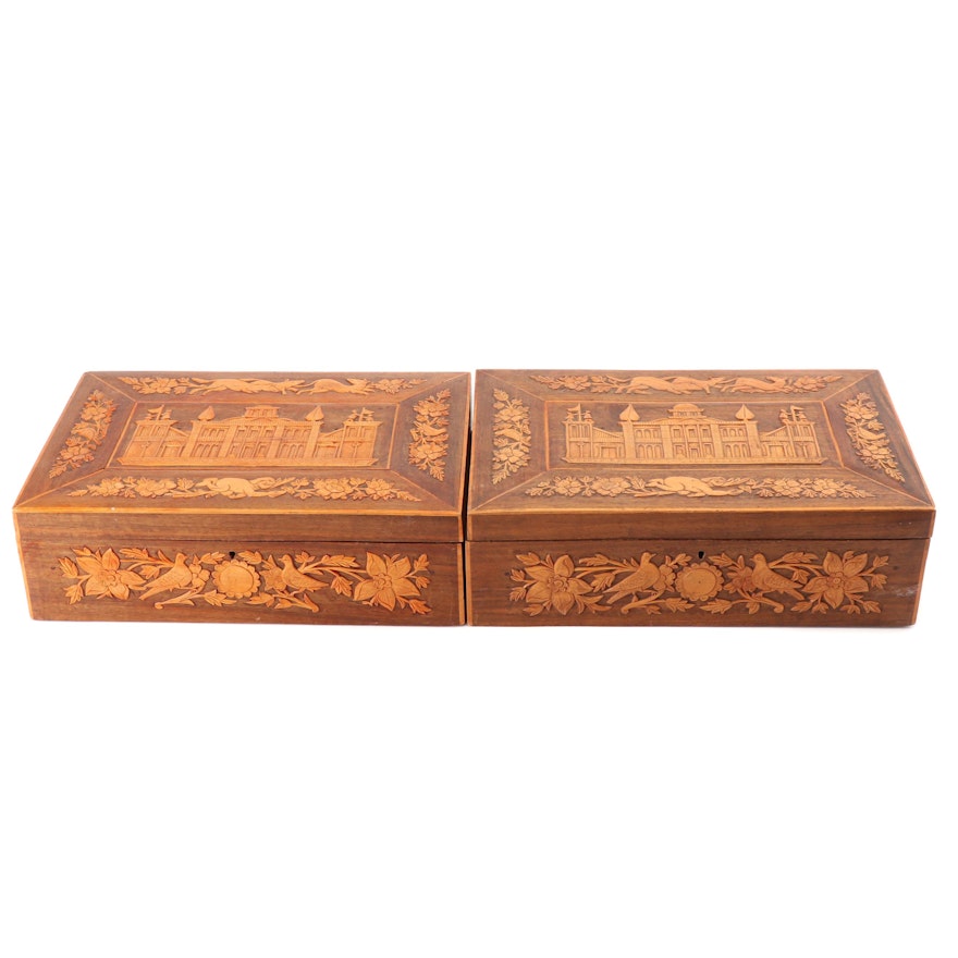 Handmade Wooden Boxes with Applied Decoration