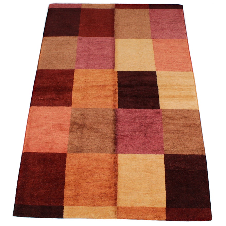 Hand-Knotted Indo-Persian Gabbeh Rug