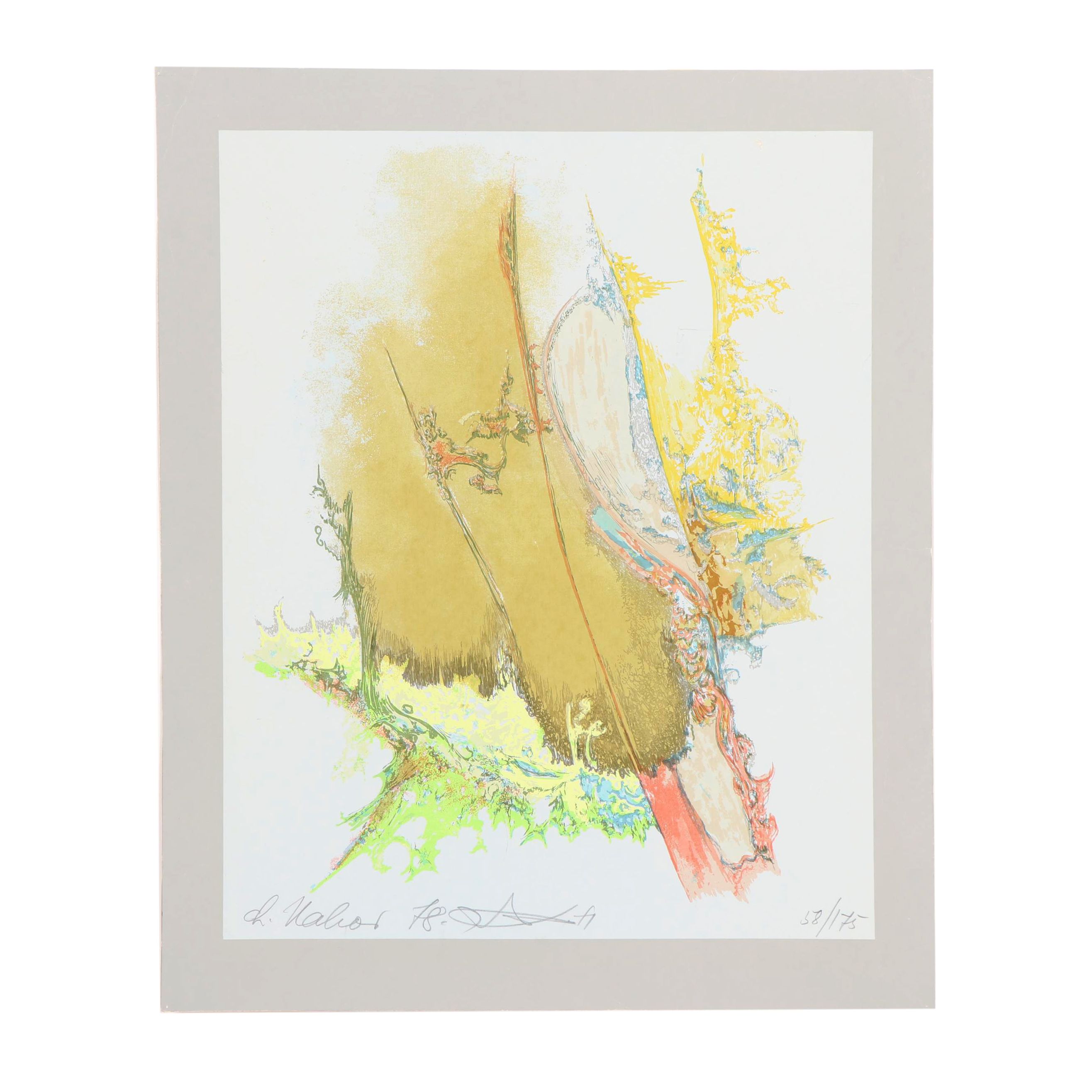 Chaim Nahor Abstract Serigraph
