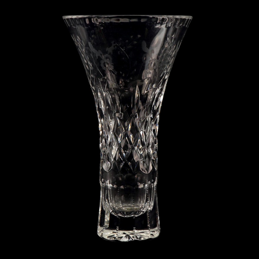 Rogaska Etched Crystal Bud Vase