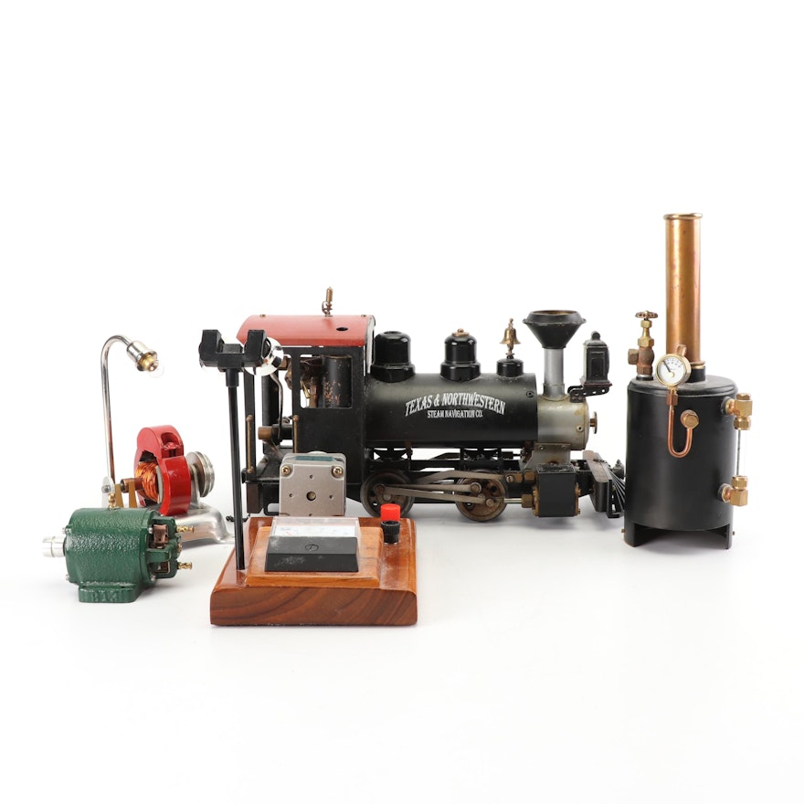 Steam Engine Model Train, Boiler and Generator