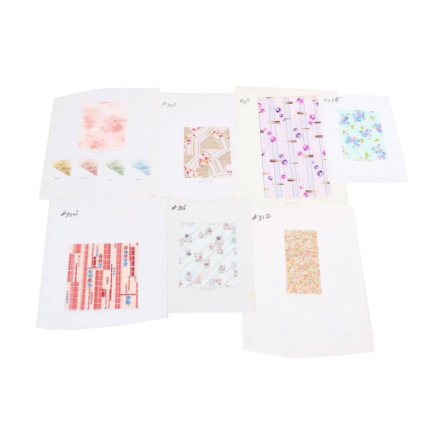 Kanebo, Marubeni and Other Japanese Painted Textile Design Patterns