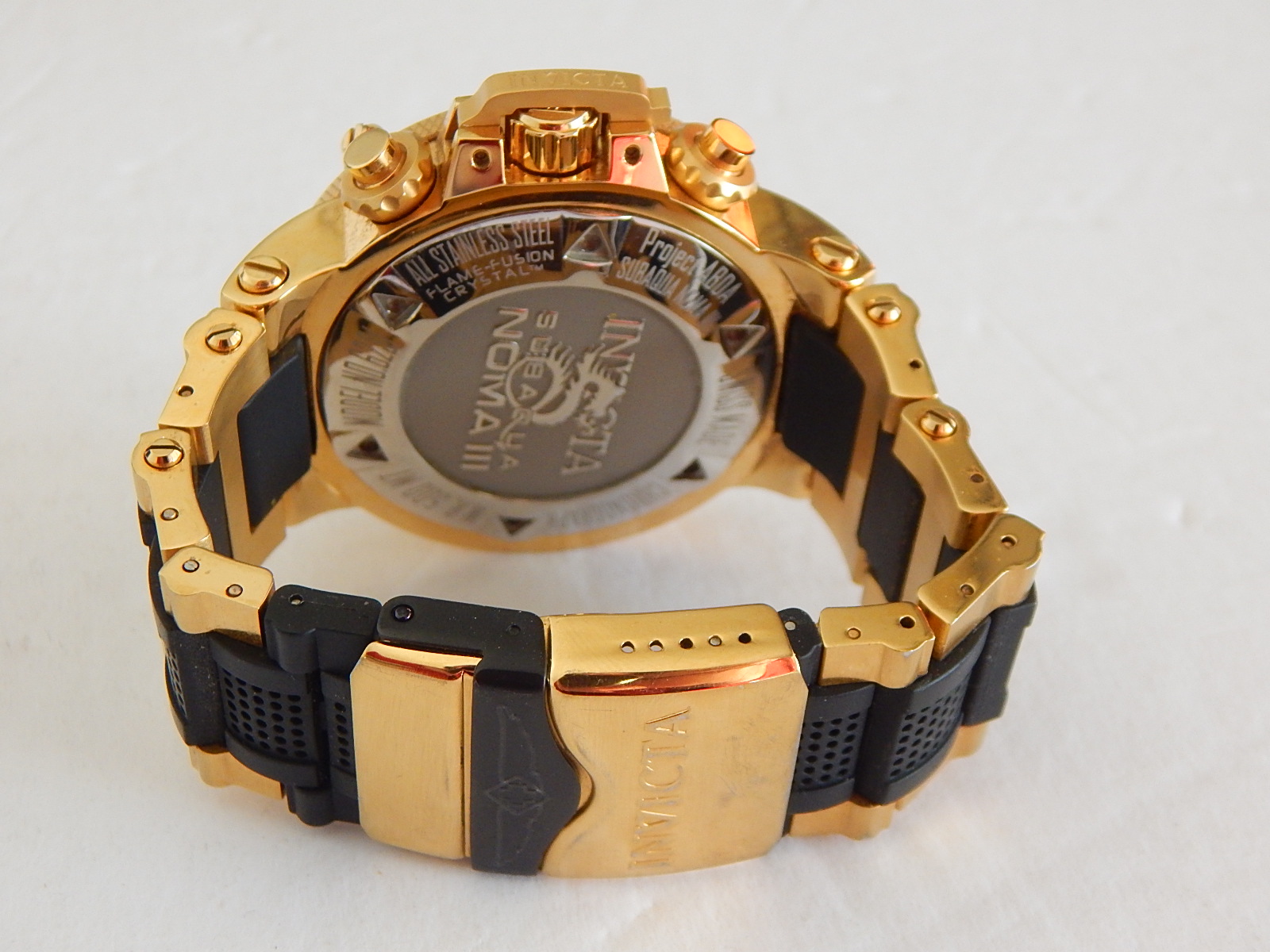 Invicta Gold-Tone Chronograph Swiss Made Subaqua Noma III Watch