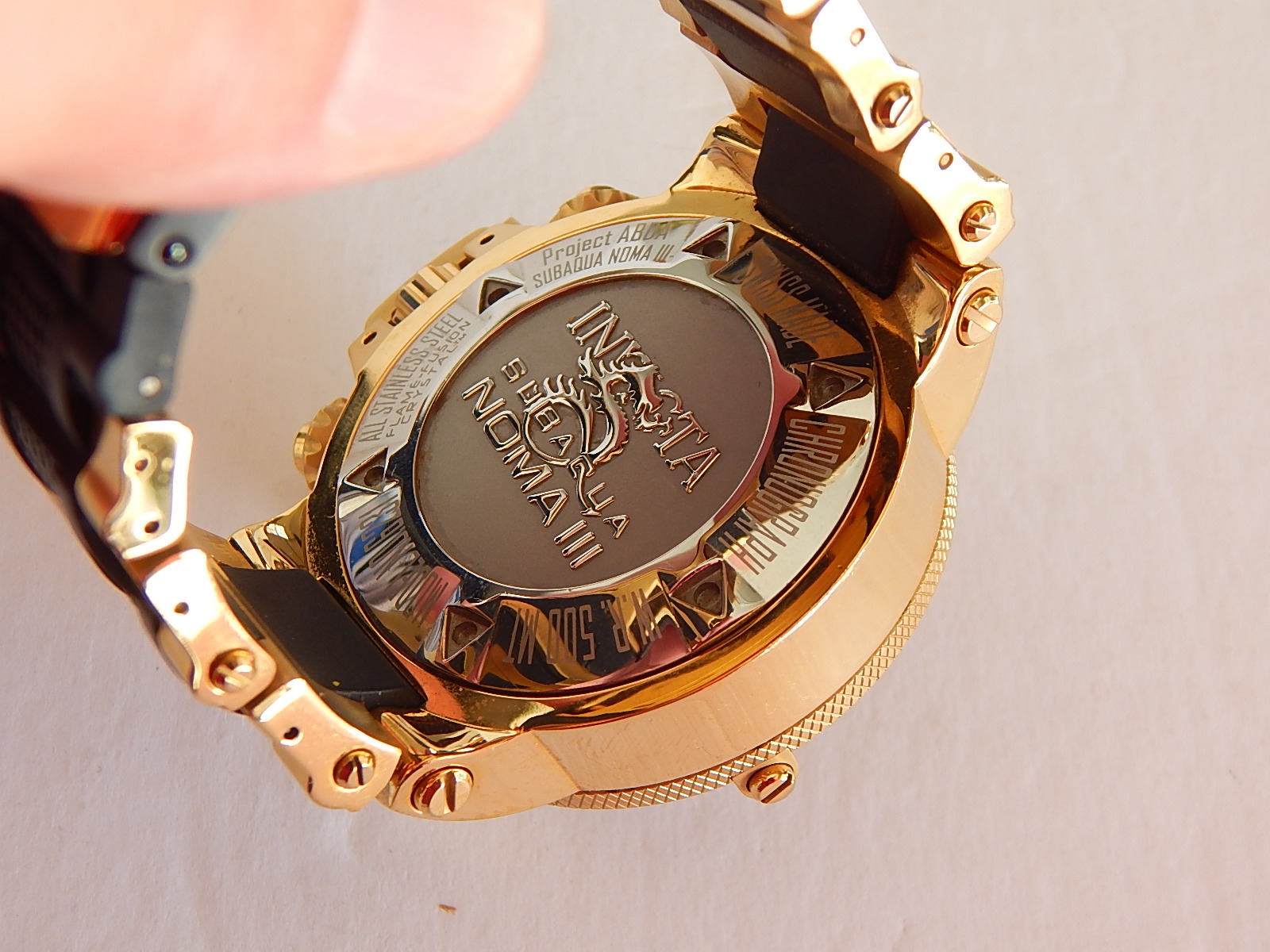 Invicta Gold-Tone Chronograph Swiss Made Subaqua Noma III Watch