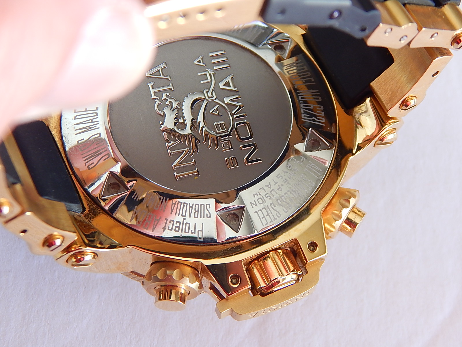 Invicta Gold-Tone Chronograph Swiss Made Subaqua Noma III Watch