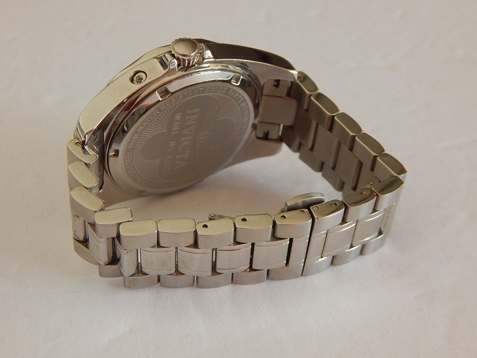 Invicta Silver-Tone Atlantis MOP Stainless Steel Watch Model 4333