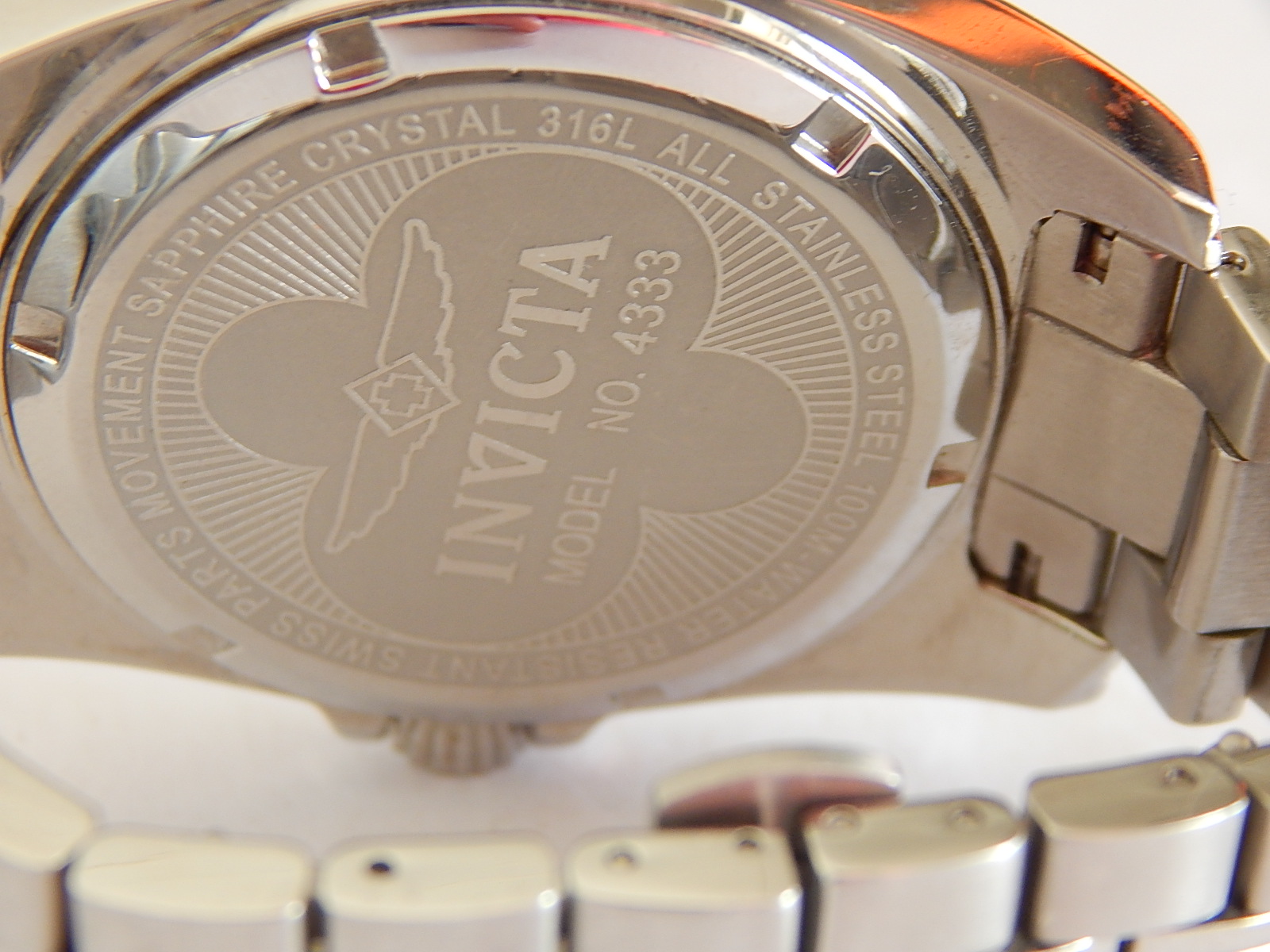 Invicta Silver-Tone Atlantis MOP Stainless Steel Watch Model 4333