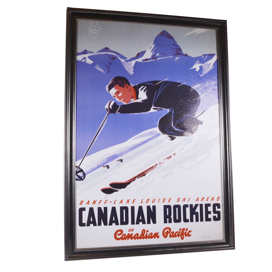 Banff-Lake Louise Ski Areas Canadian Rockies Poster