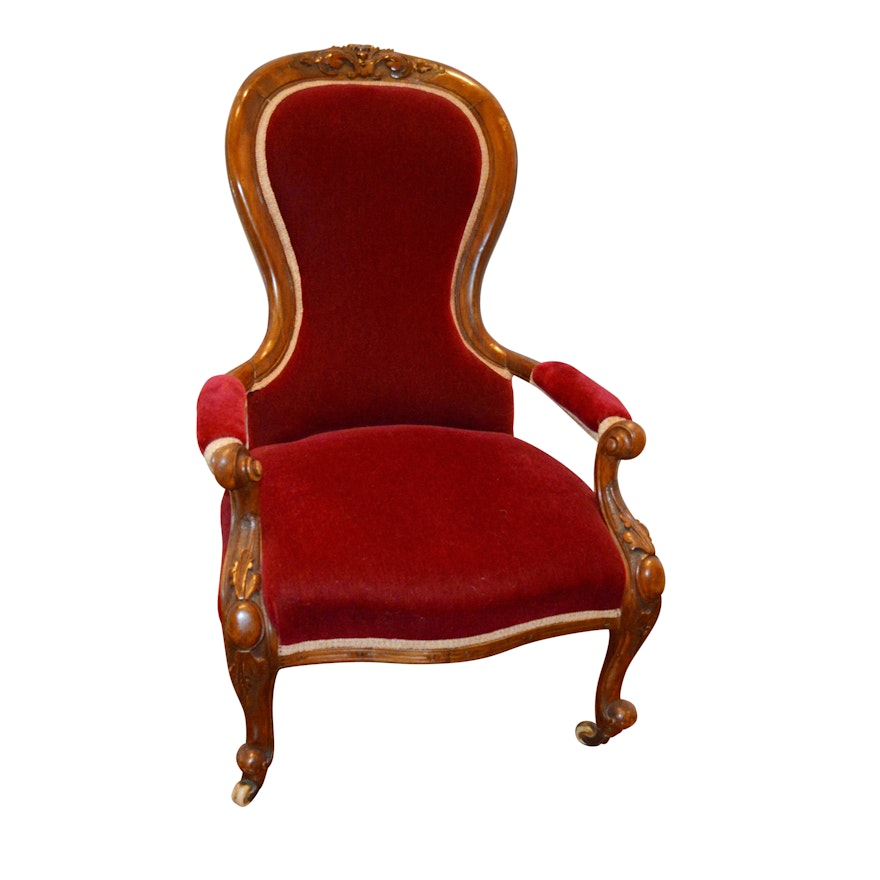 Antique Victorian Style Ladies Armchair