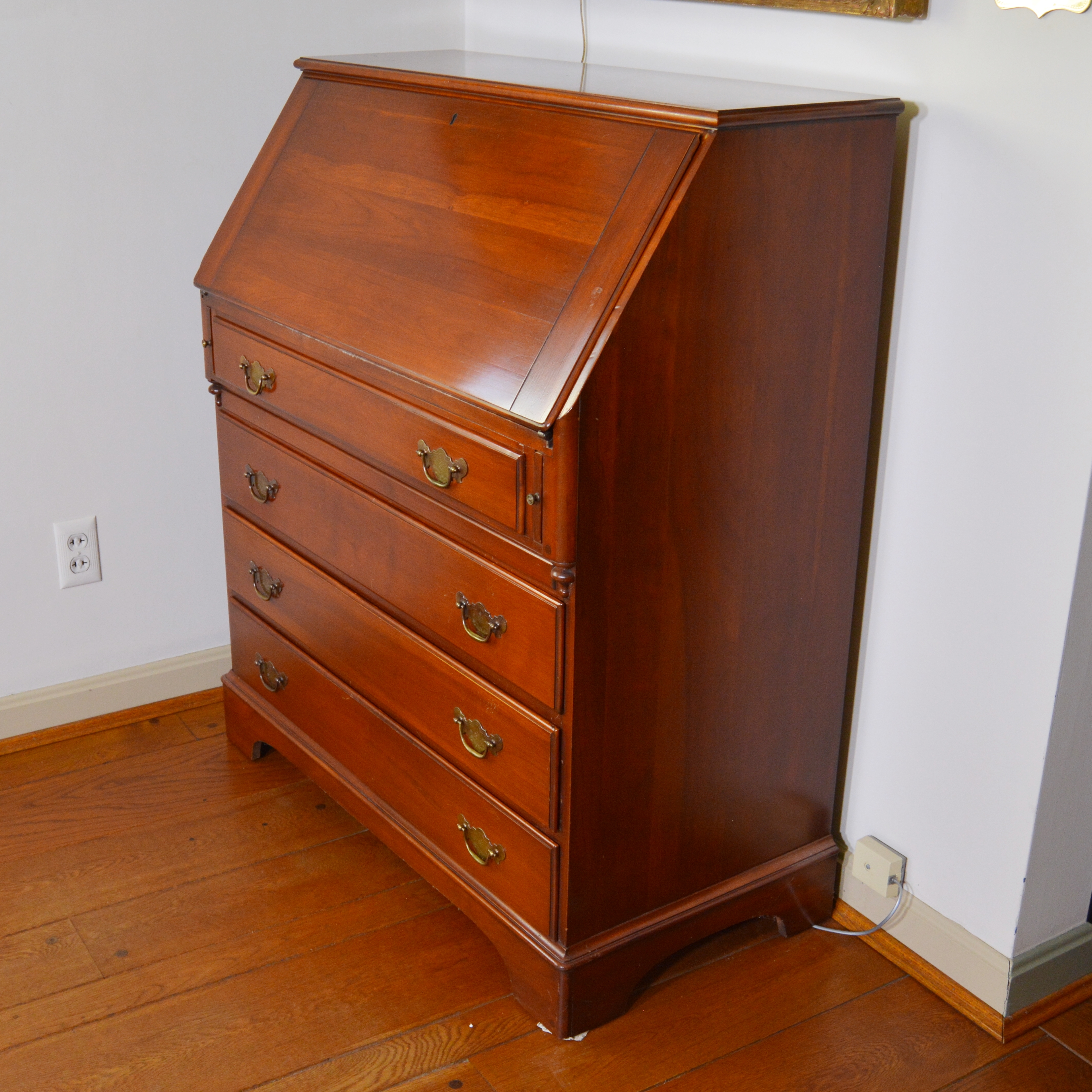American Cherry Secretary by Pennsylvania House Reproduction, Mid 20th Century