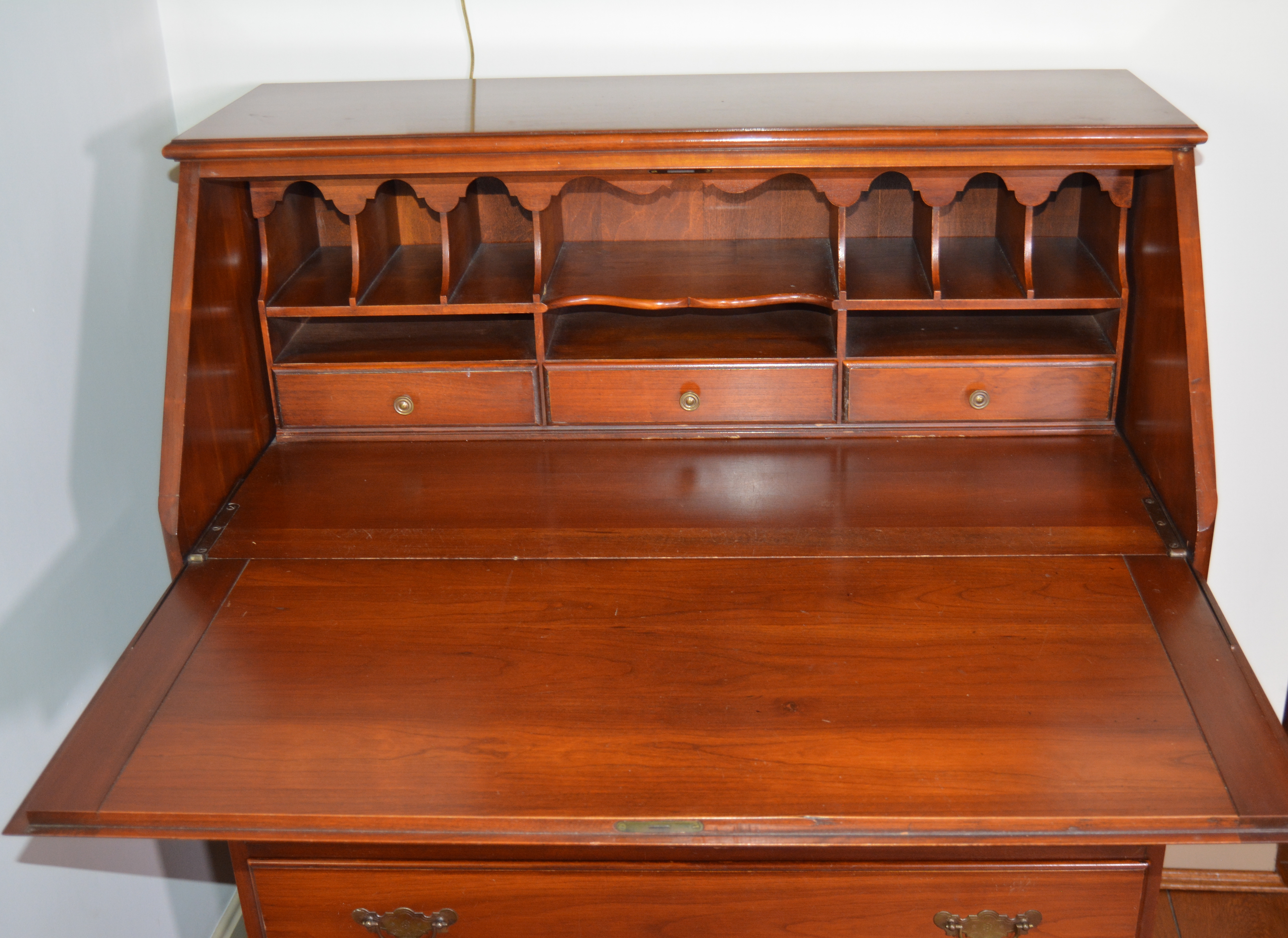 American Cherry Secretary by Pennsylvania House Reproduction, Mid 20th Century