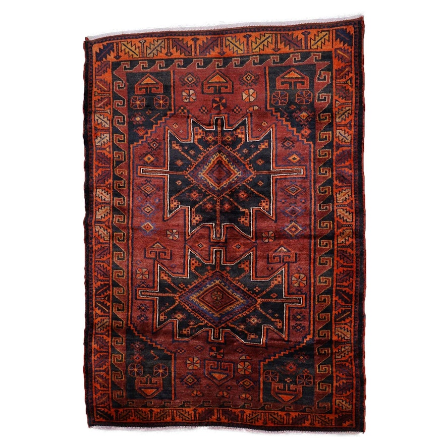 Hand-Knotted Persian Luri Wool Rug
