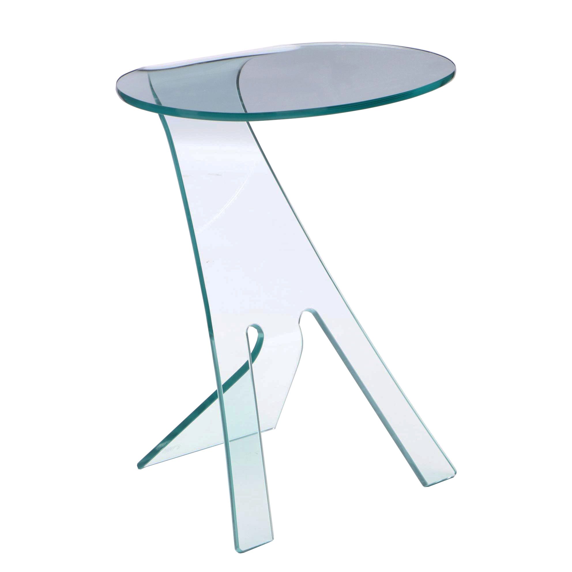 Fiam Tempered Glass Accent Table