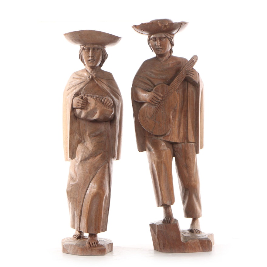 South American Carved Wooden Figures