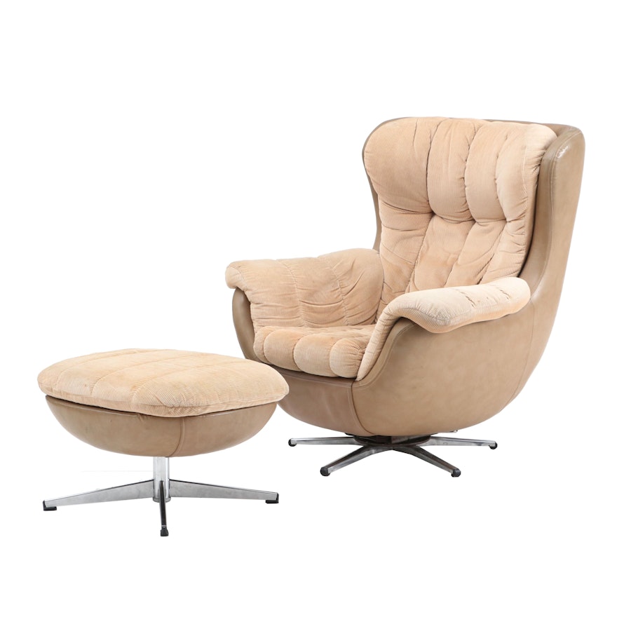 Modern Armchair and Ottoman by Carter Chair Corporation