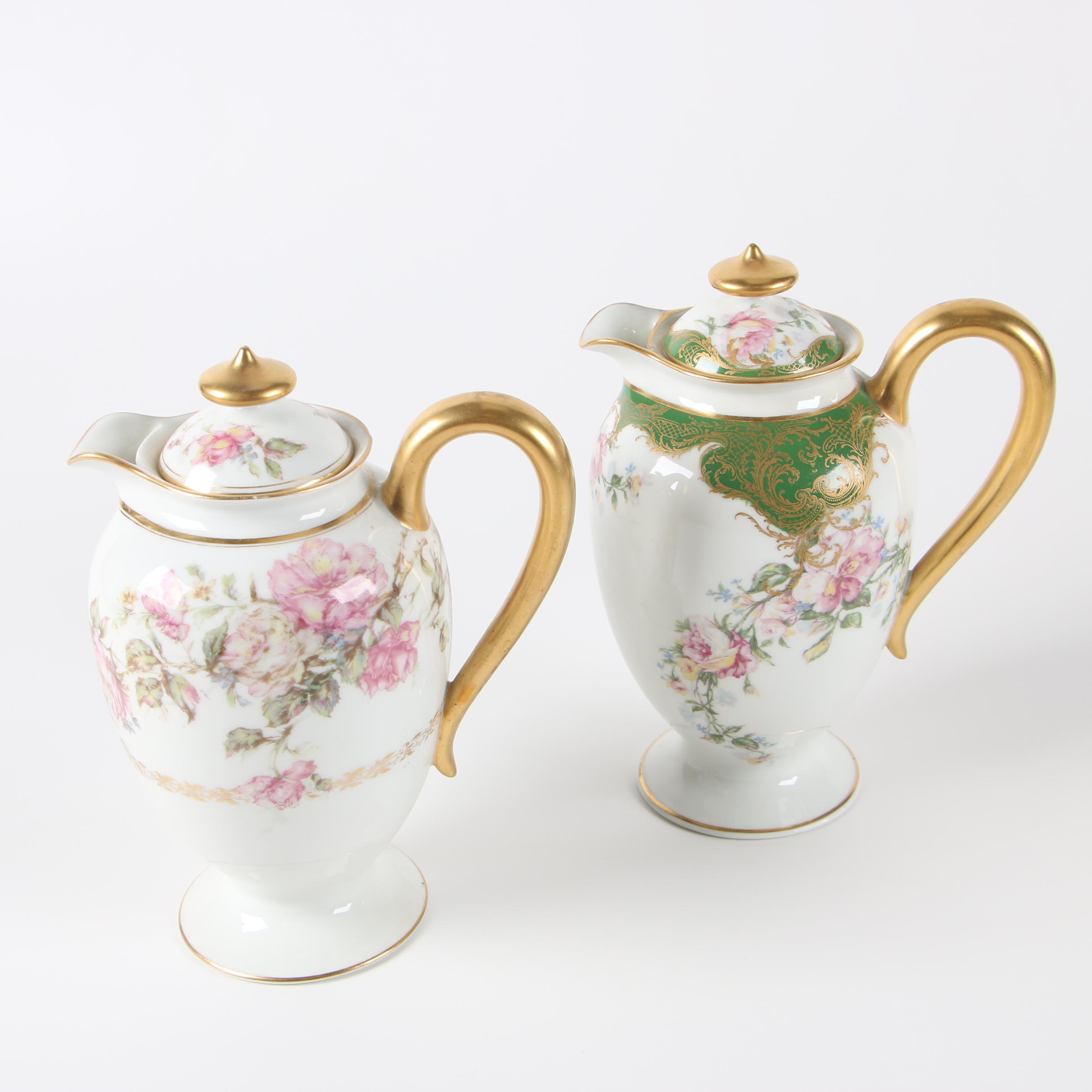 Haviland Limoges Porcelain Hot Water Jugs