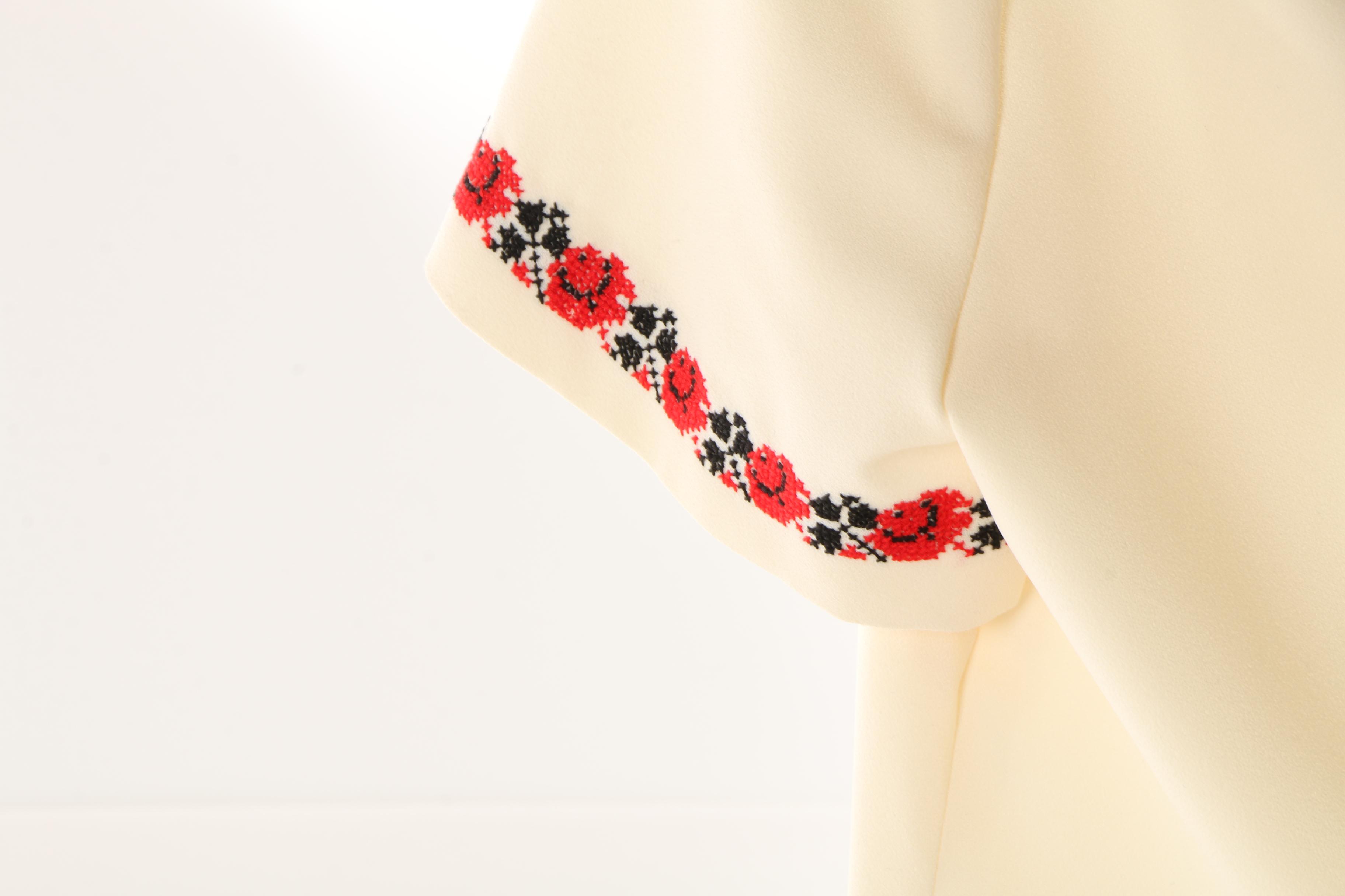 Vintage Shift Dress and Blouse with Eastern European Style Embroidery