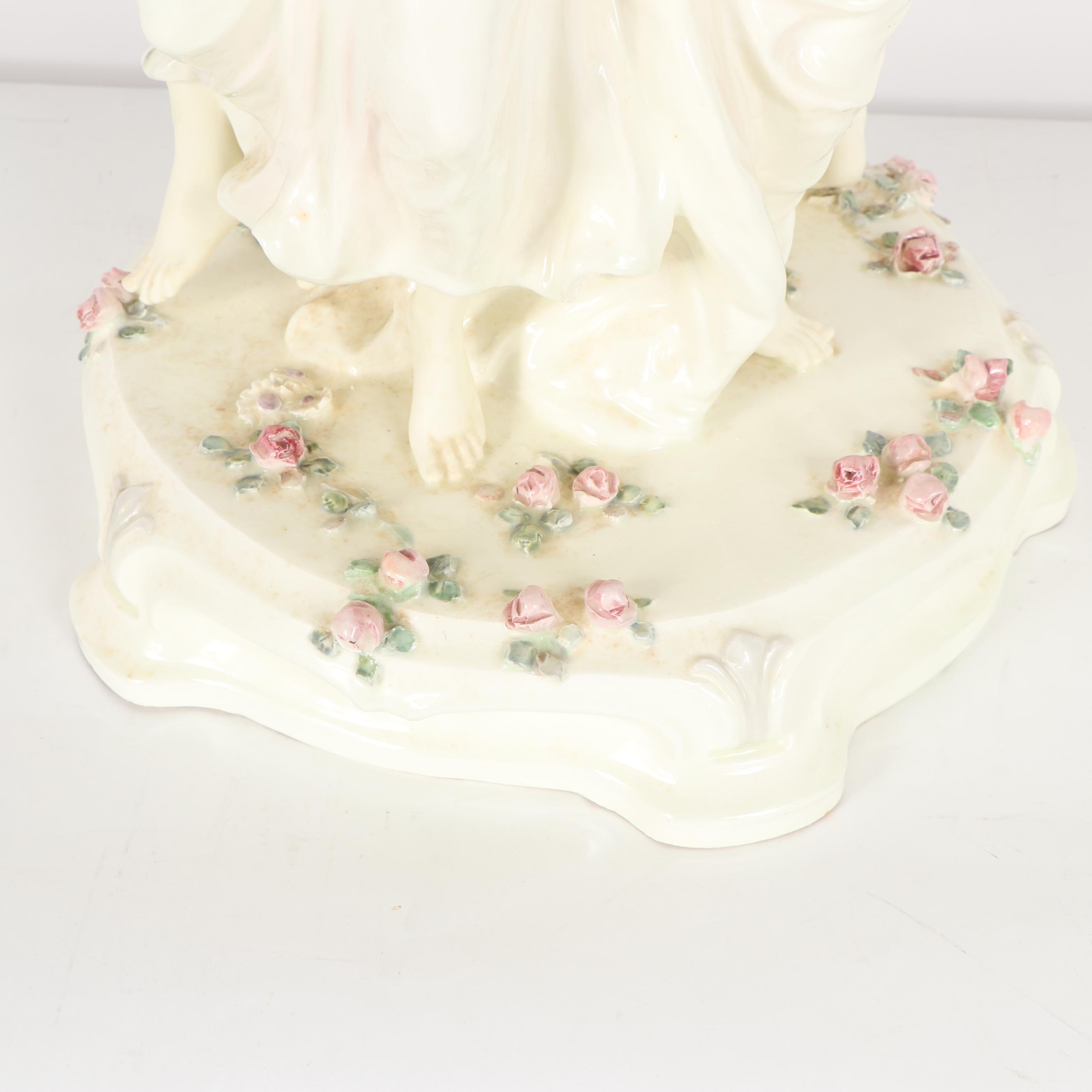 Early 20th Century Vienna Faience Schauer Porcelain Table Lamp