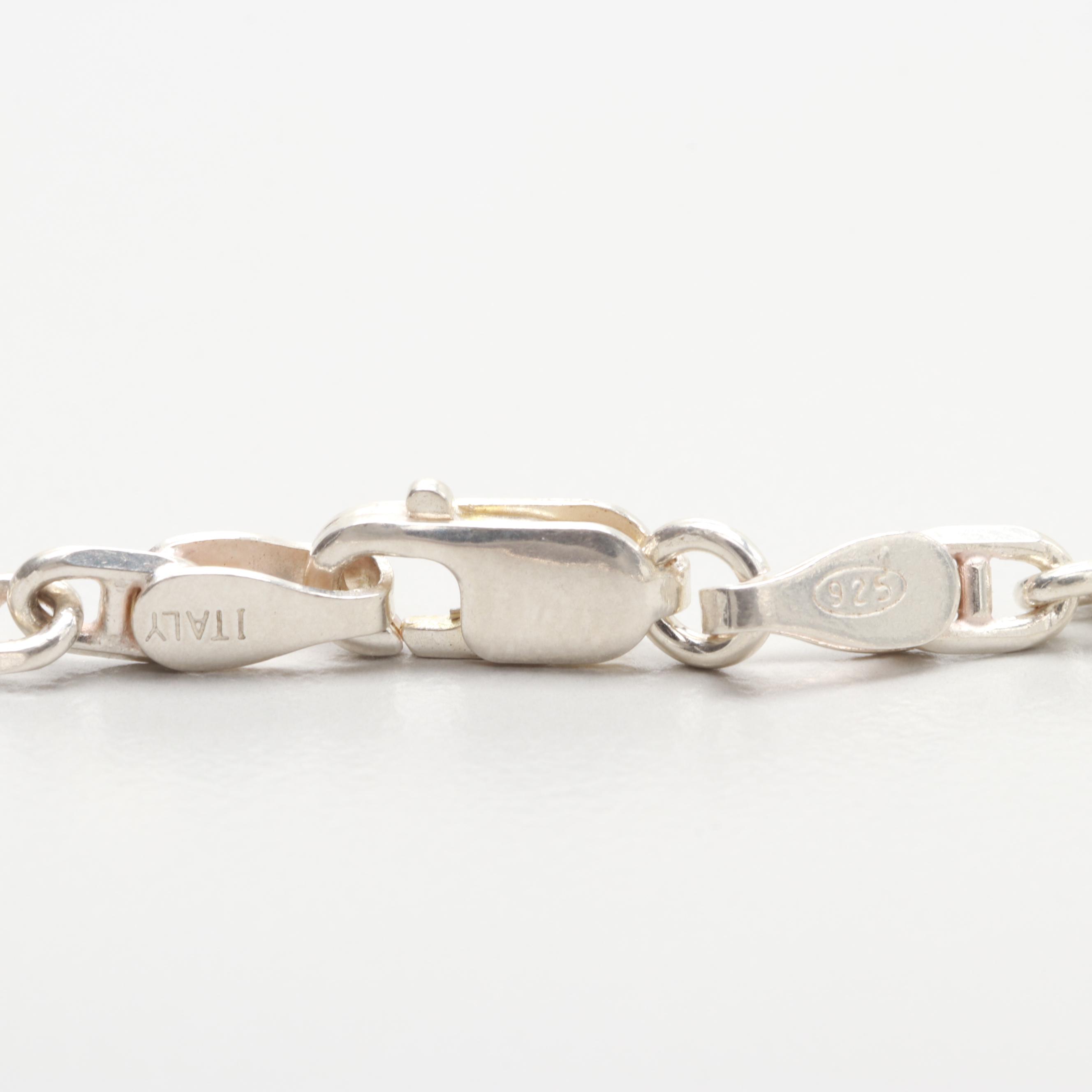 Sterling Silver Anchor Chain Necklace