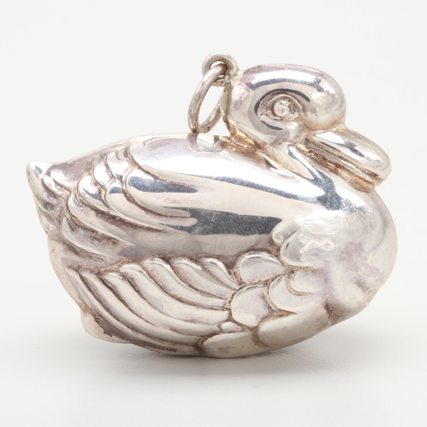 Sterling Silver Duck Pendant