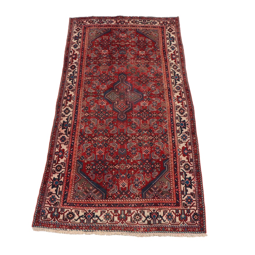 Hand-Knotted Persian Zagheh Wool Long Rug