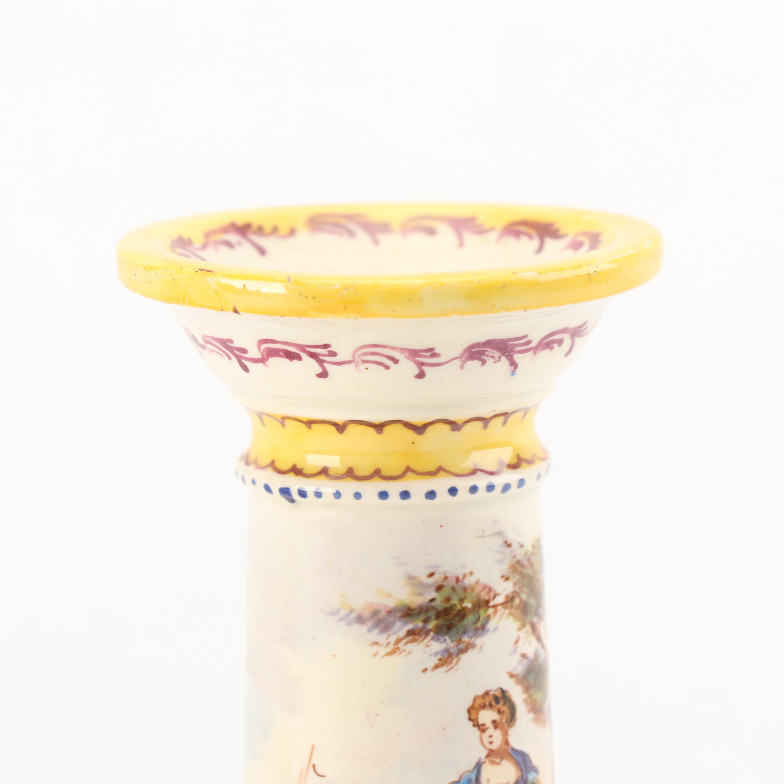 Late 19th Century Sèvres Ceramic Candlesticks