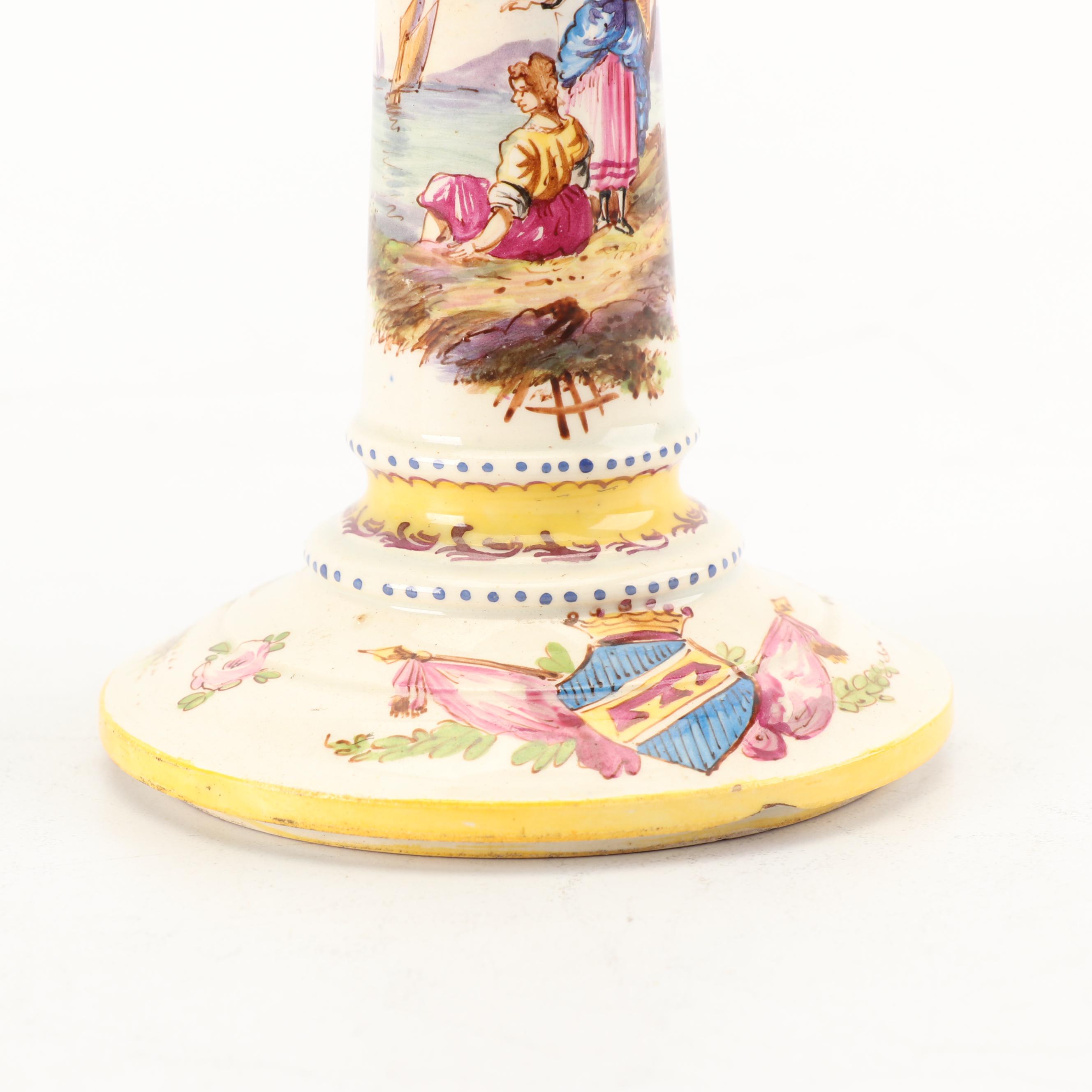 Late 19th Century Sèvres Ceramic Candlesticks