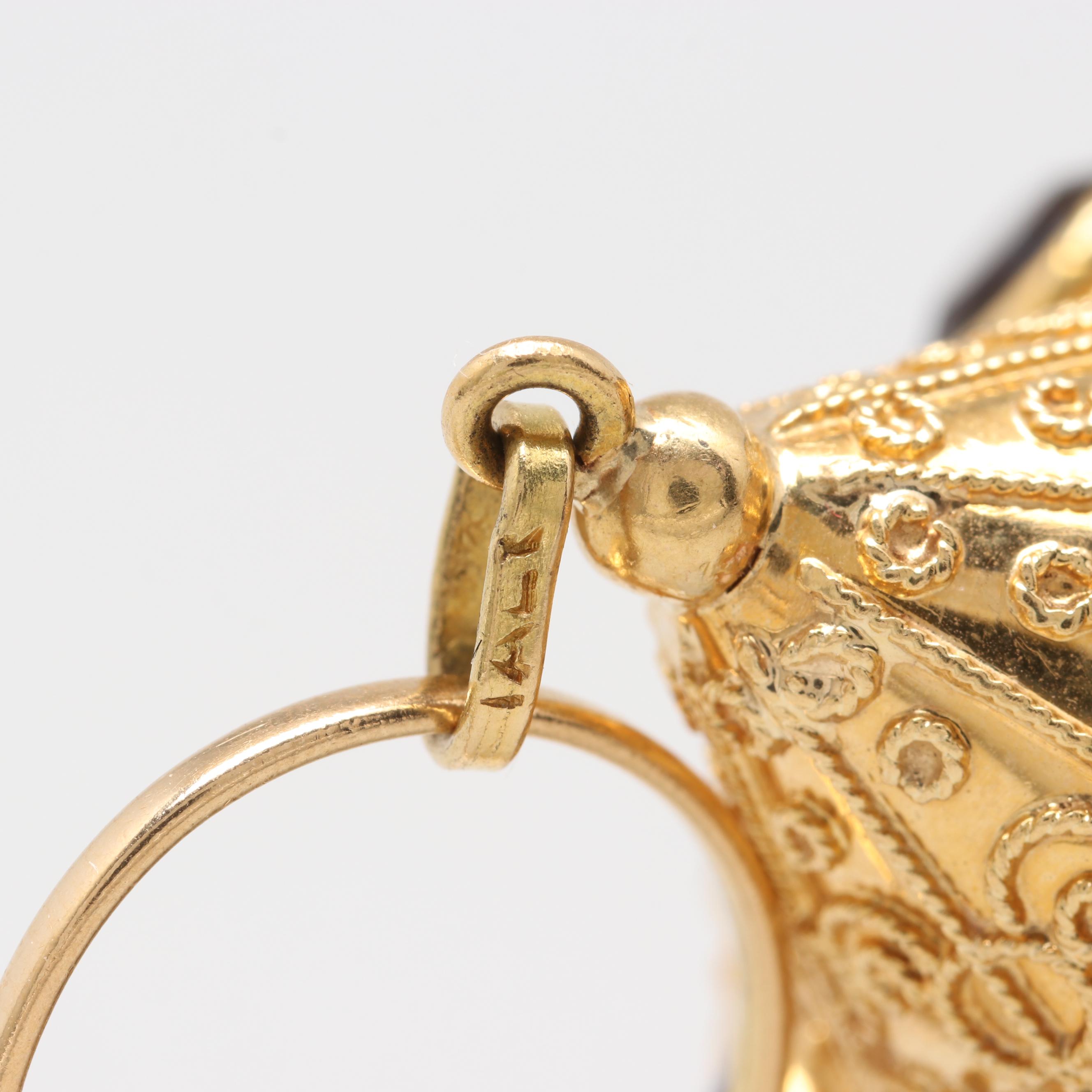 18K Yellow Gold Citrine Pendant