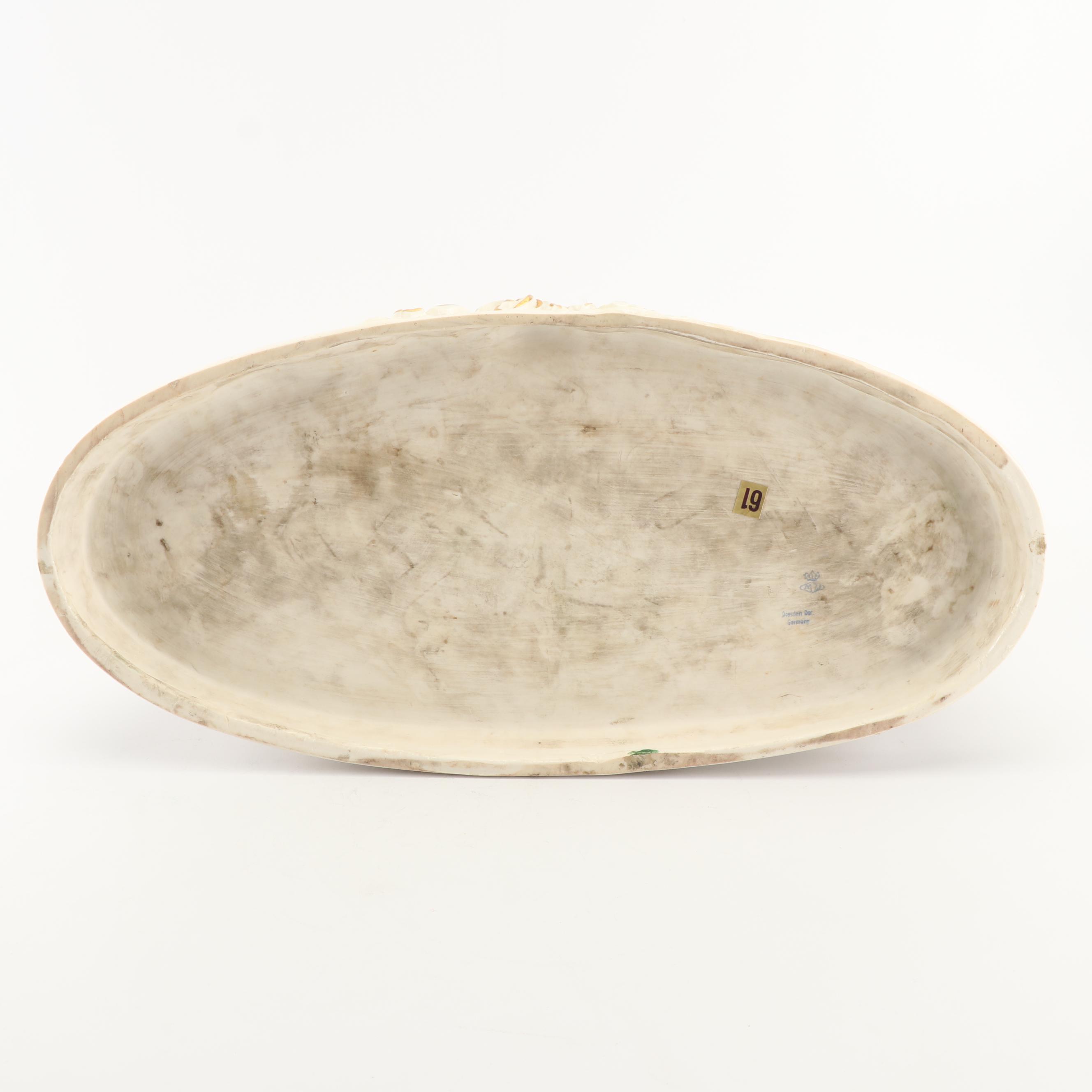 Muller Volkstedt Porcelain Tableau Centerpiece, Late 19th to Early 20th Century