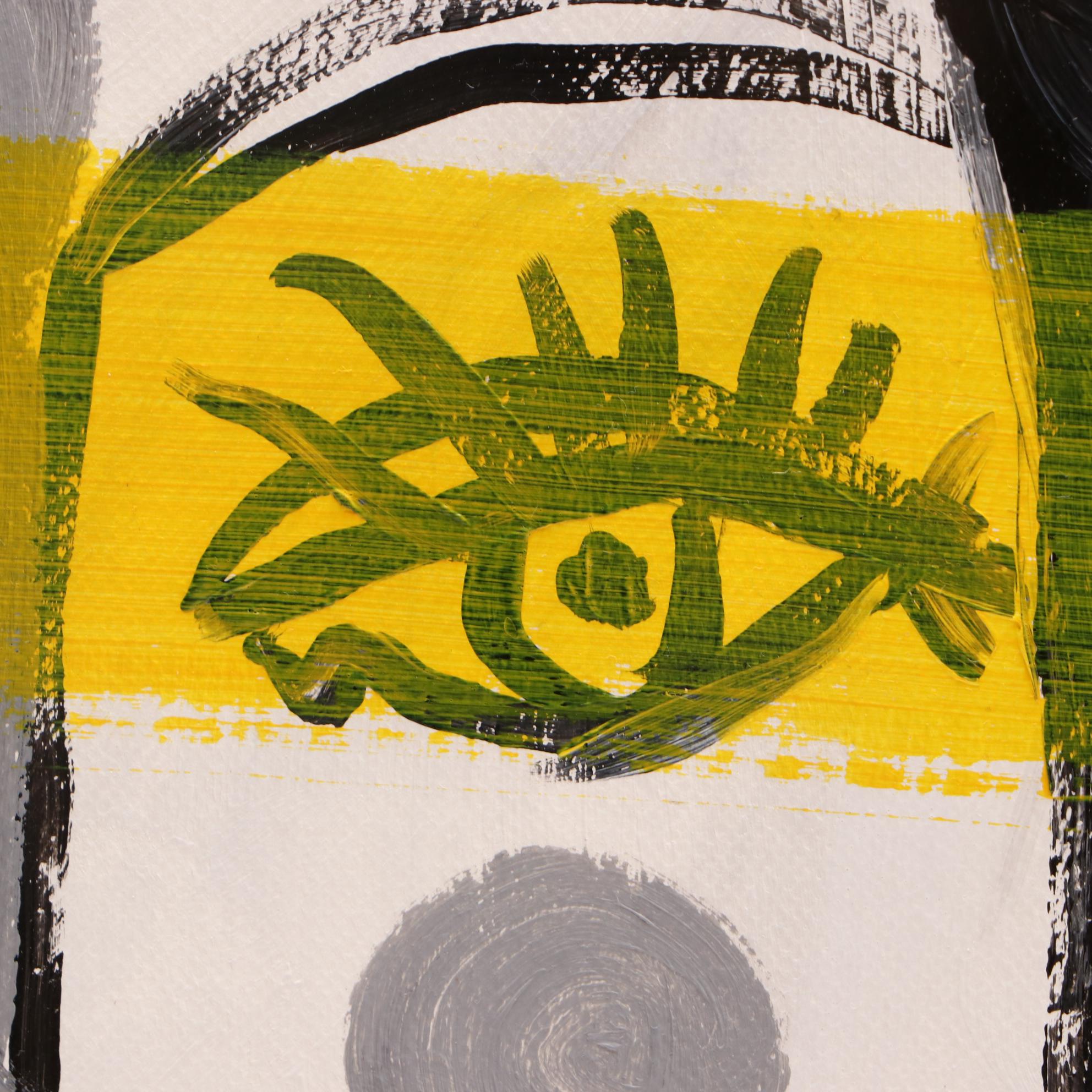 Francois Aguiard 2018 Acrylic Stylized Portrait Painting "Françoise Gilot"