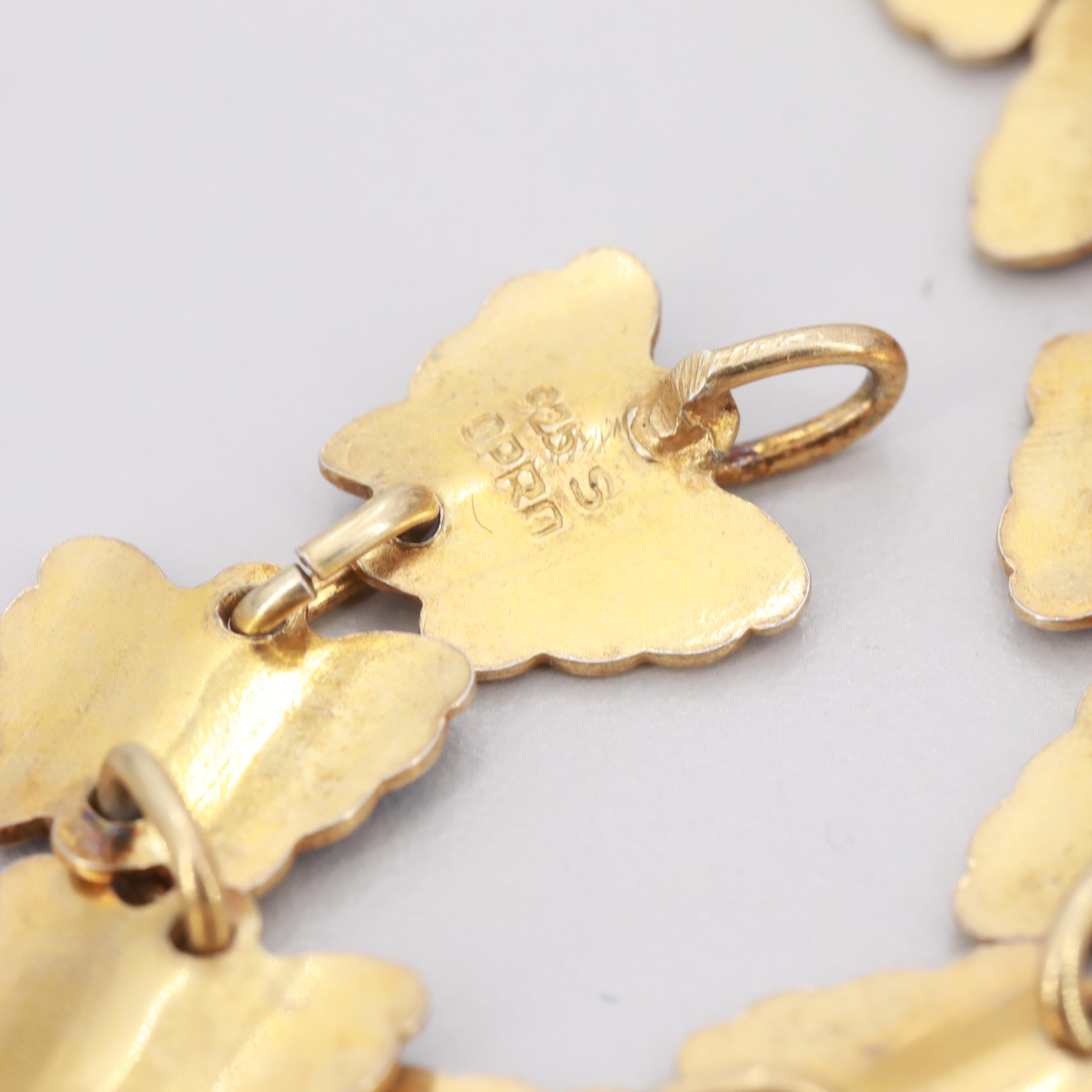 Mid Century Opro Norwegian Sterling Silver and Blue Enamel Bracelet and Earrings