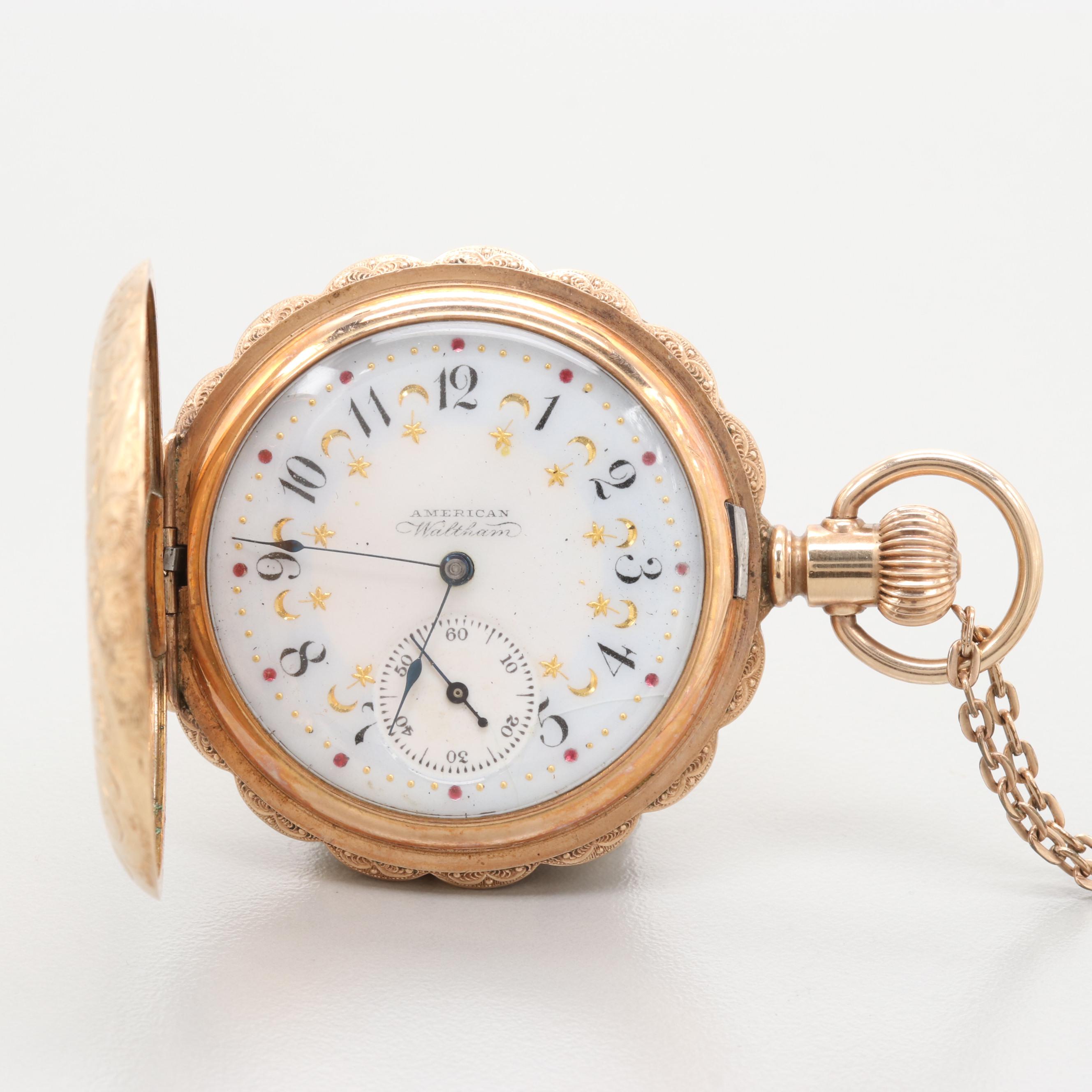 American Waltham Gold Filled Hunting Case Pocket Watch, Circa 1893